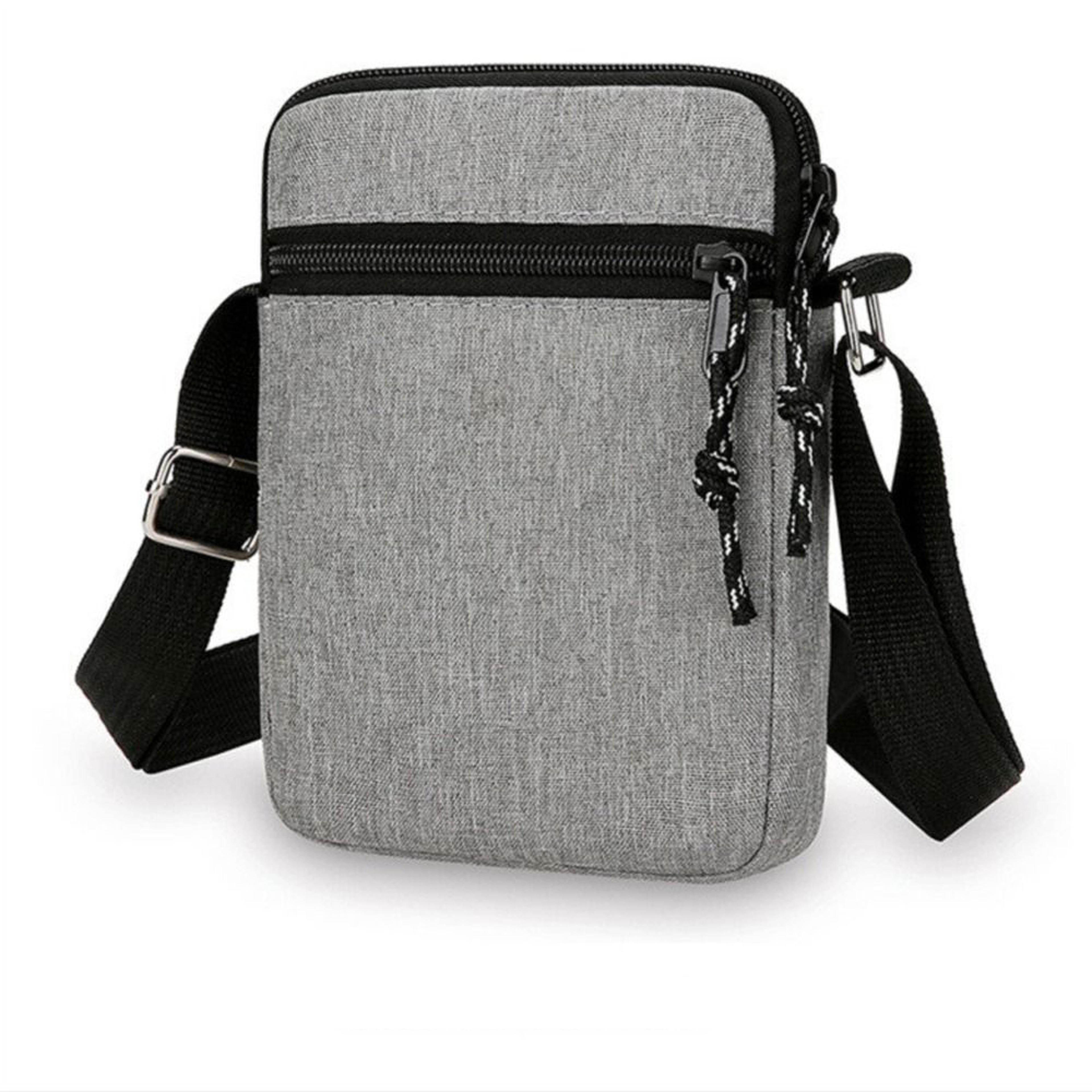 compact mens crossbody bag with adjustable strap and multi pocket storage