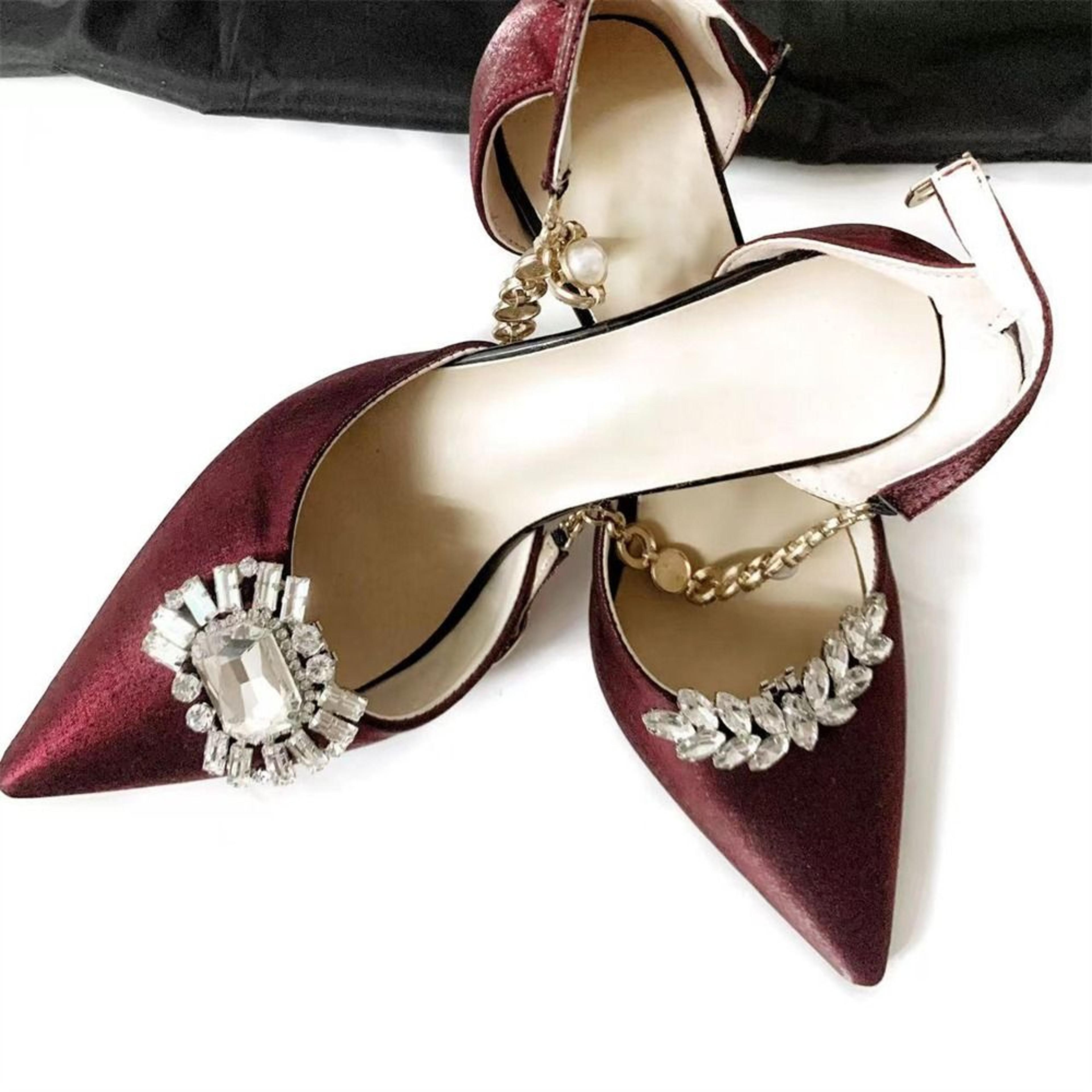 elegant rhinestone bridal shoe clips crystal wedding shoe charms