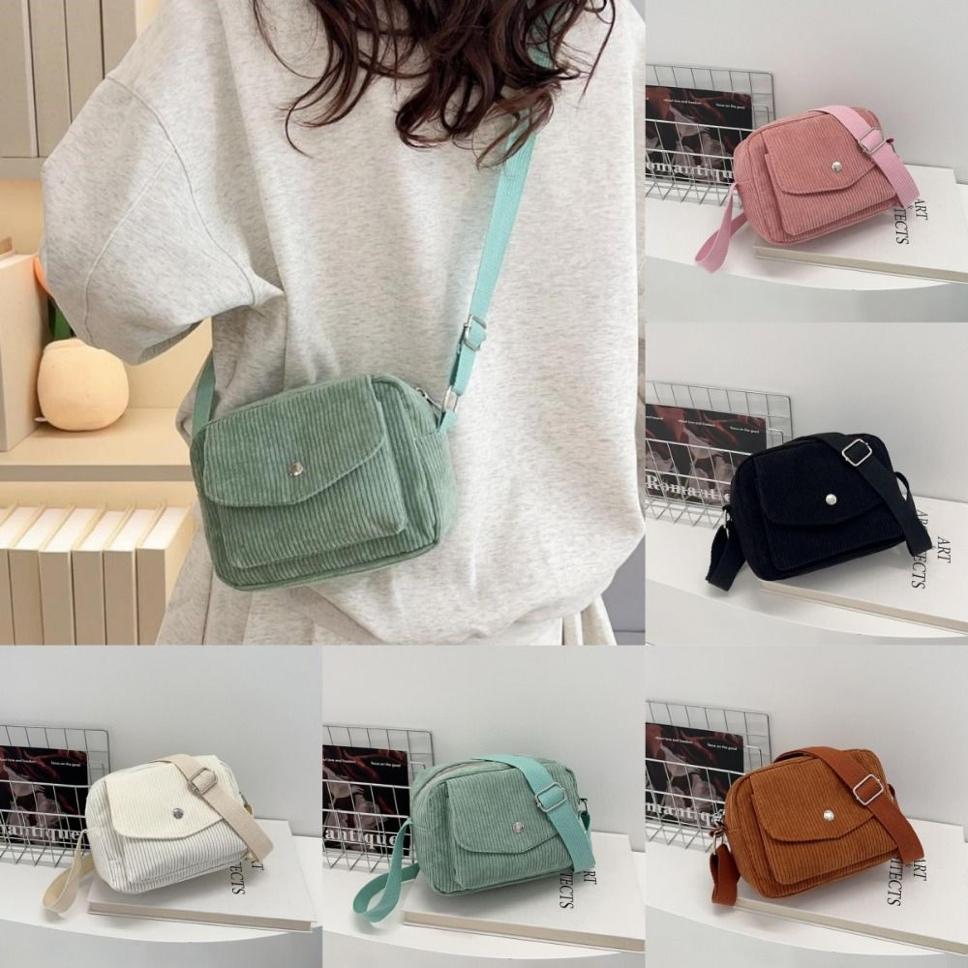 corduroy crossbody bag adjustable strap mini shoulder purse for women
