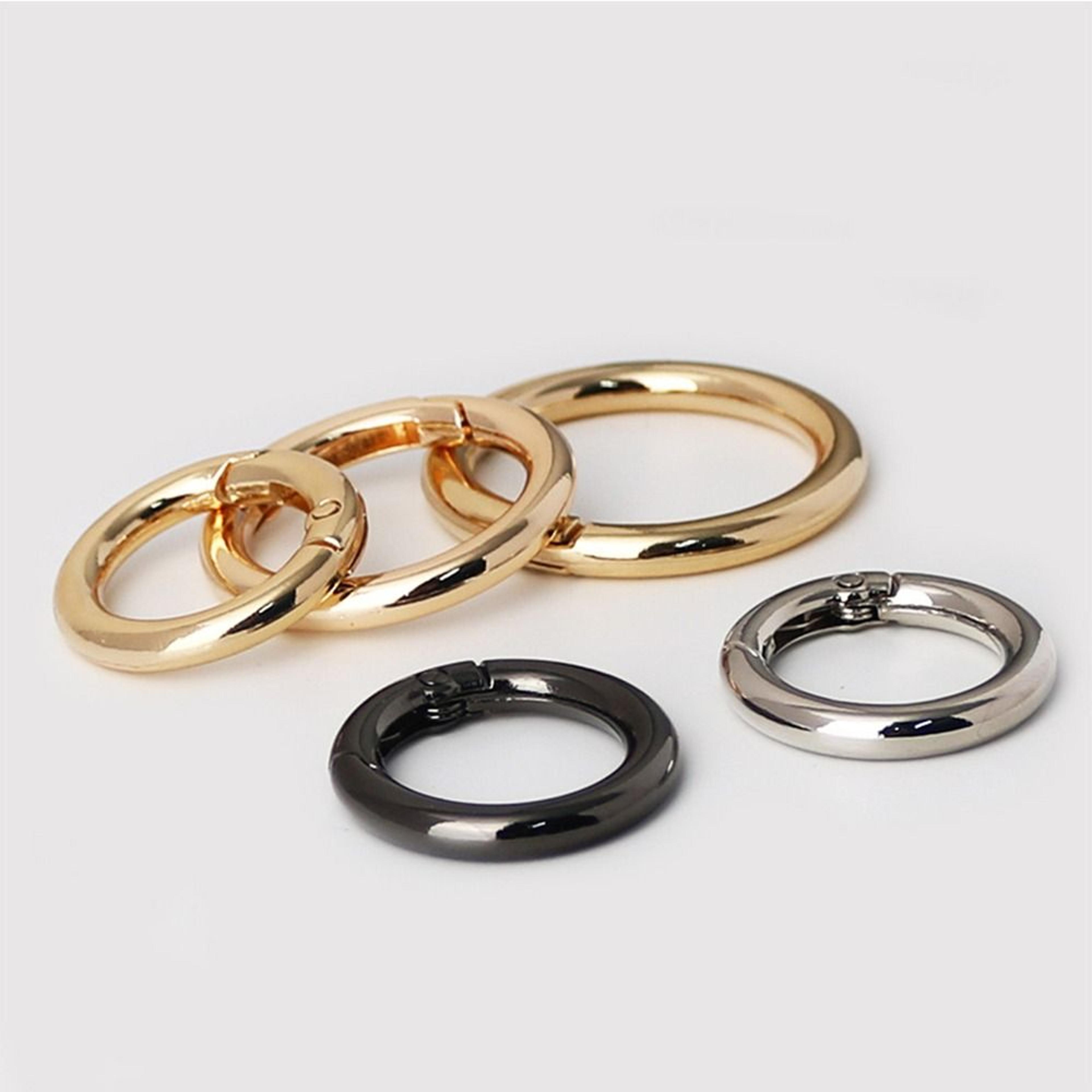 round spring ring clasp zinc alloy bag strap connector and purse repair ring