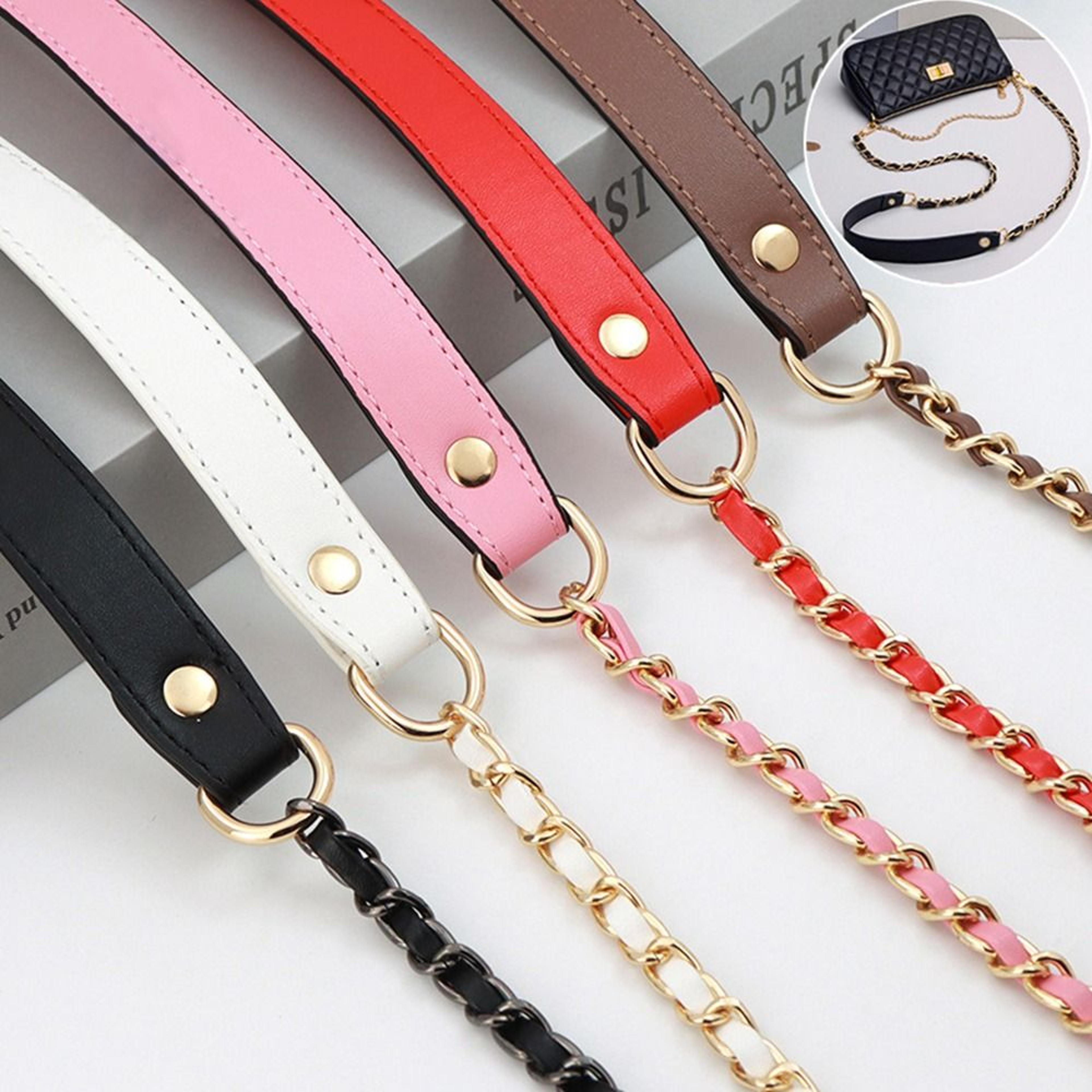 detachable purse chain strap pu leather handbag replacement shoulder chain