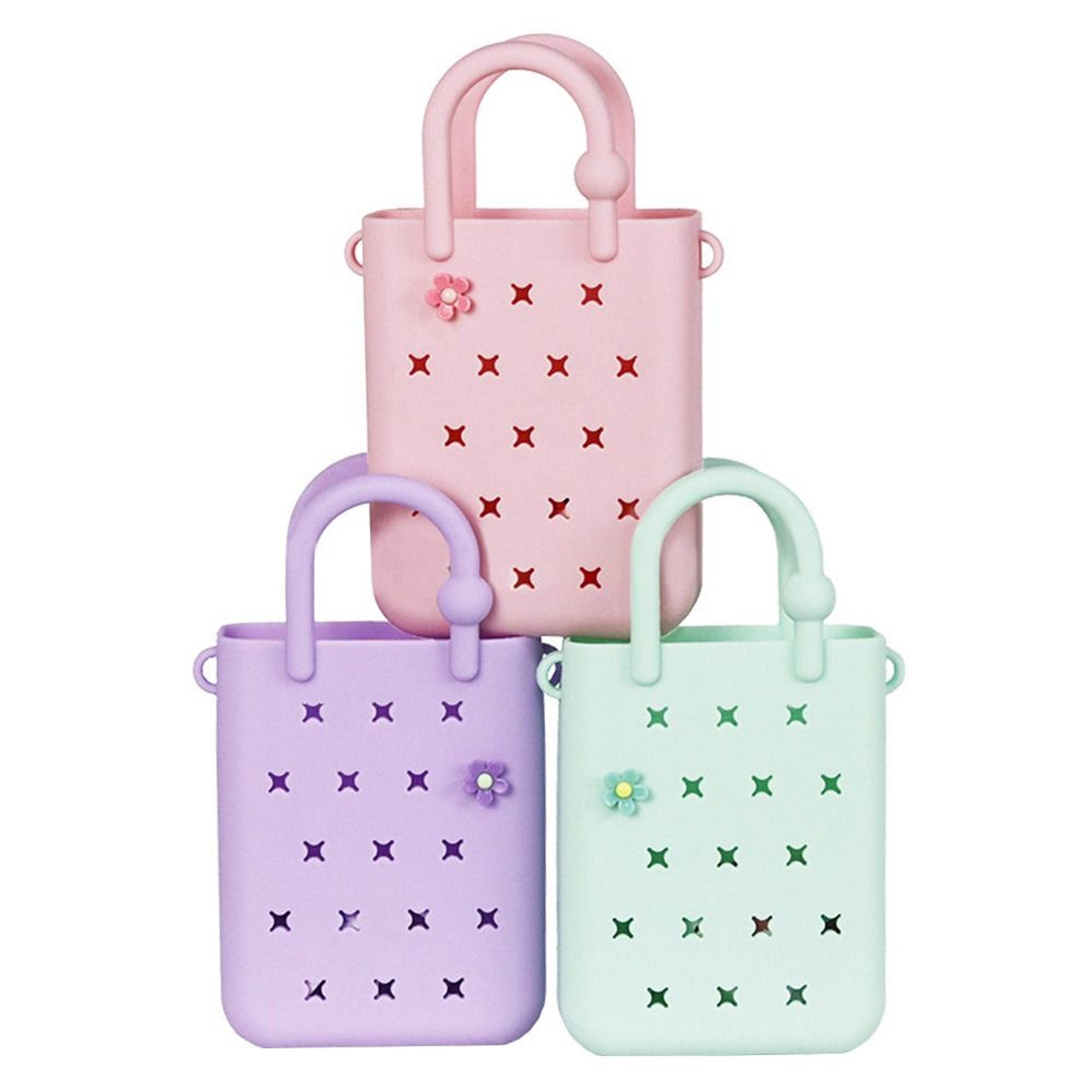 cute kids silicone handbag diy charm purse waterproof mini beach bag