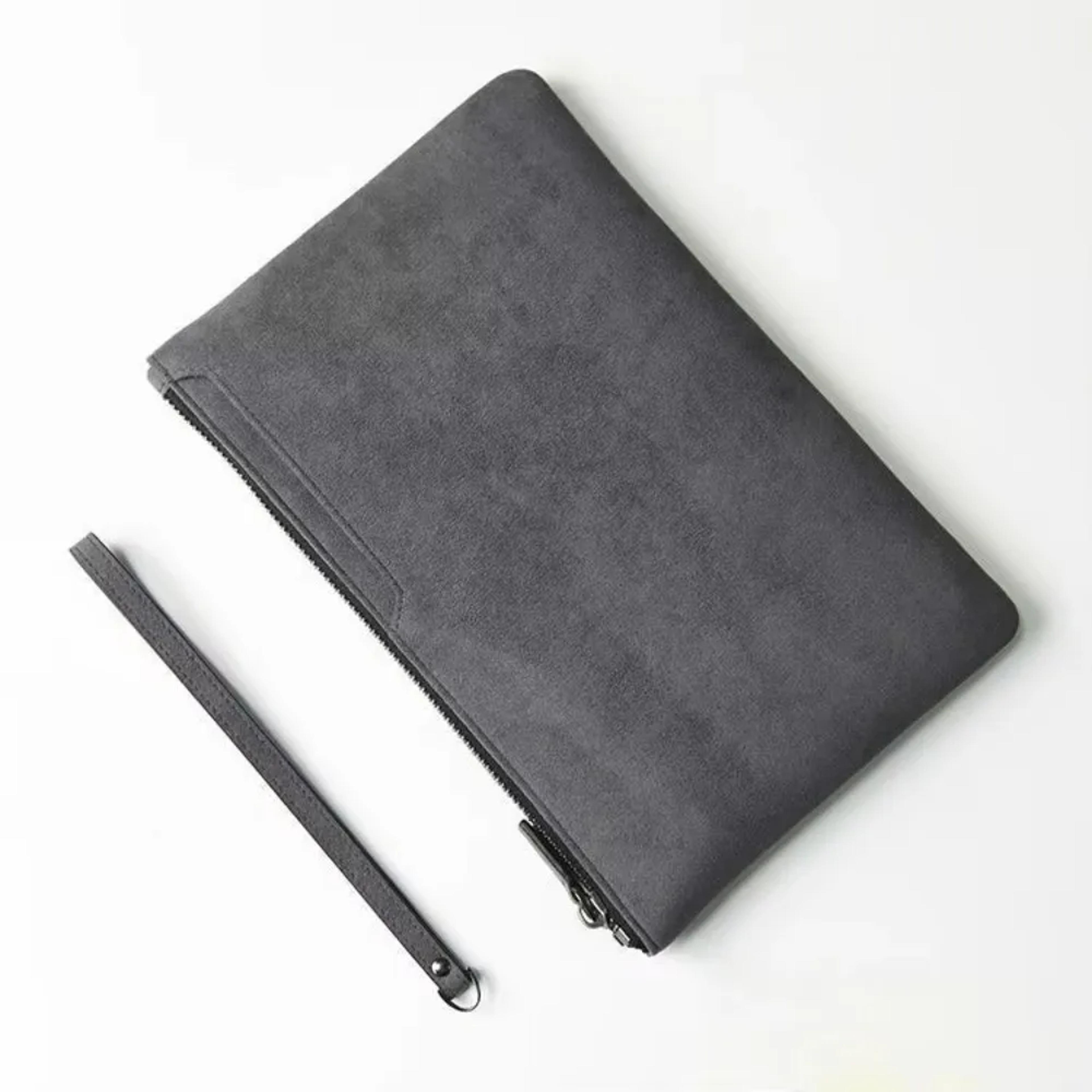 men's business clutch bag large capacity pu leather phone wallet
