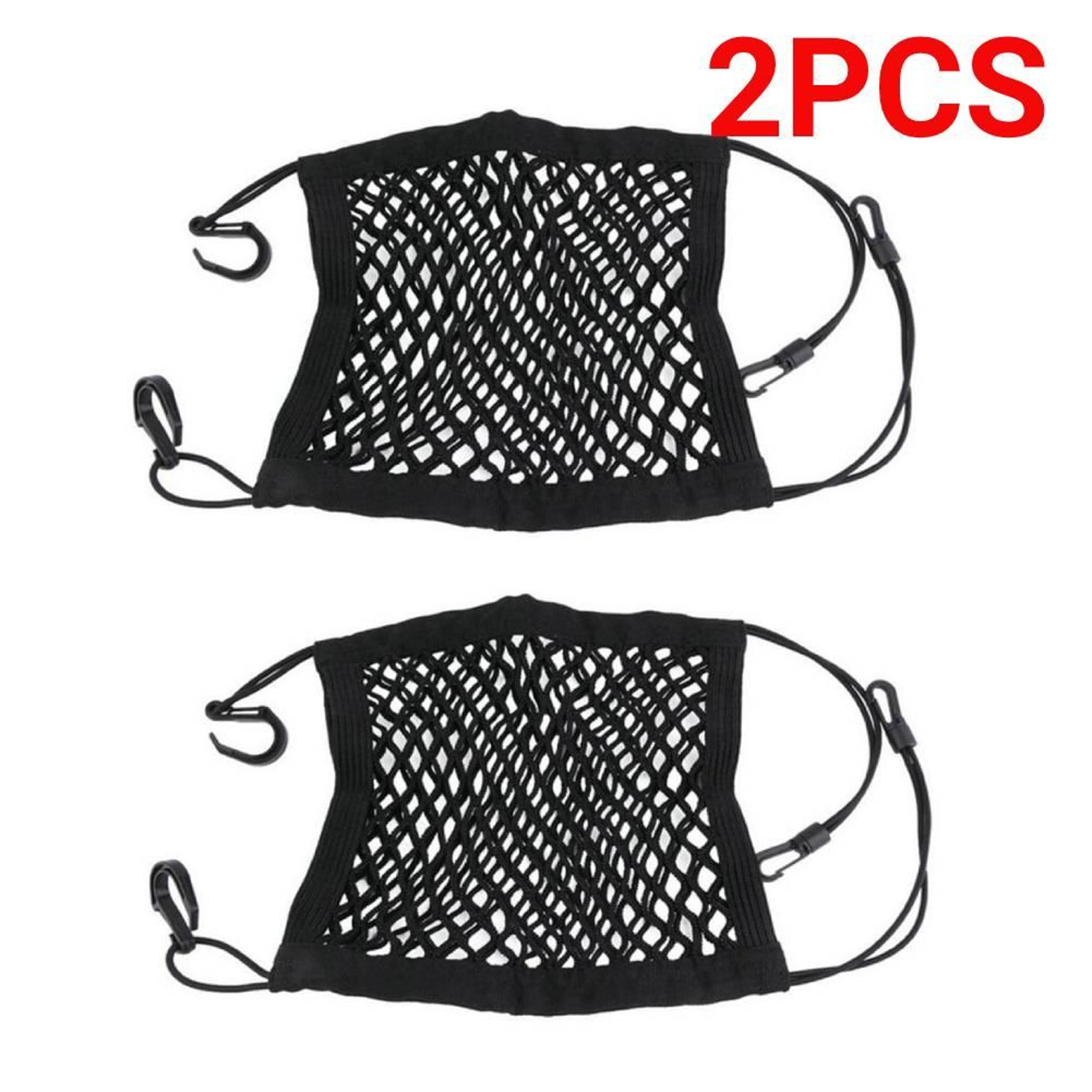 2pcs motorcycle cargo net elastic helmet luggage net with hooks
