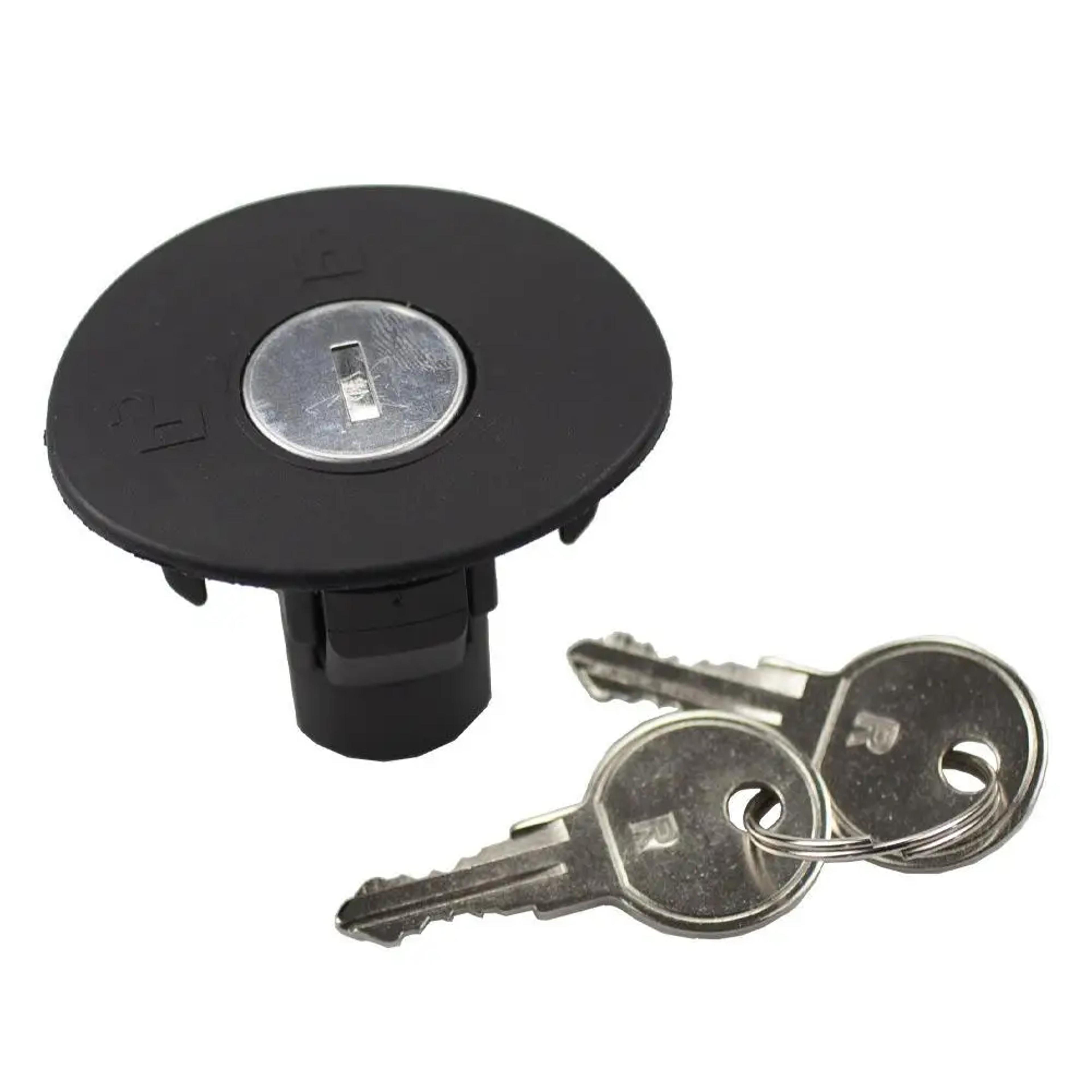 locking gas cap fuel tank plug with 2 keys for ford lincoln mercury vehicles
