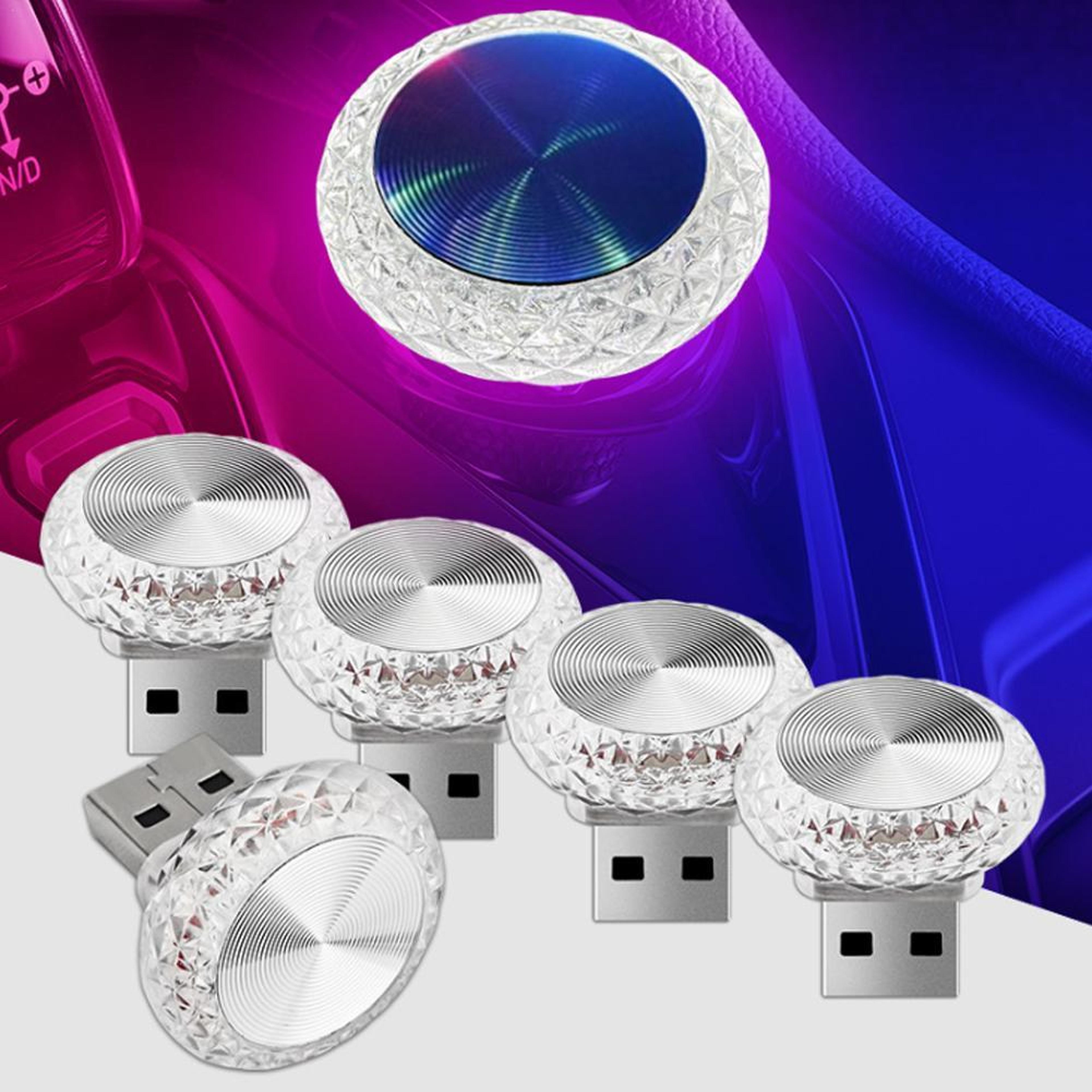 mini car usb ambient light led interior atmosphere lamp