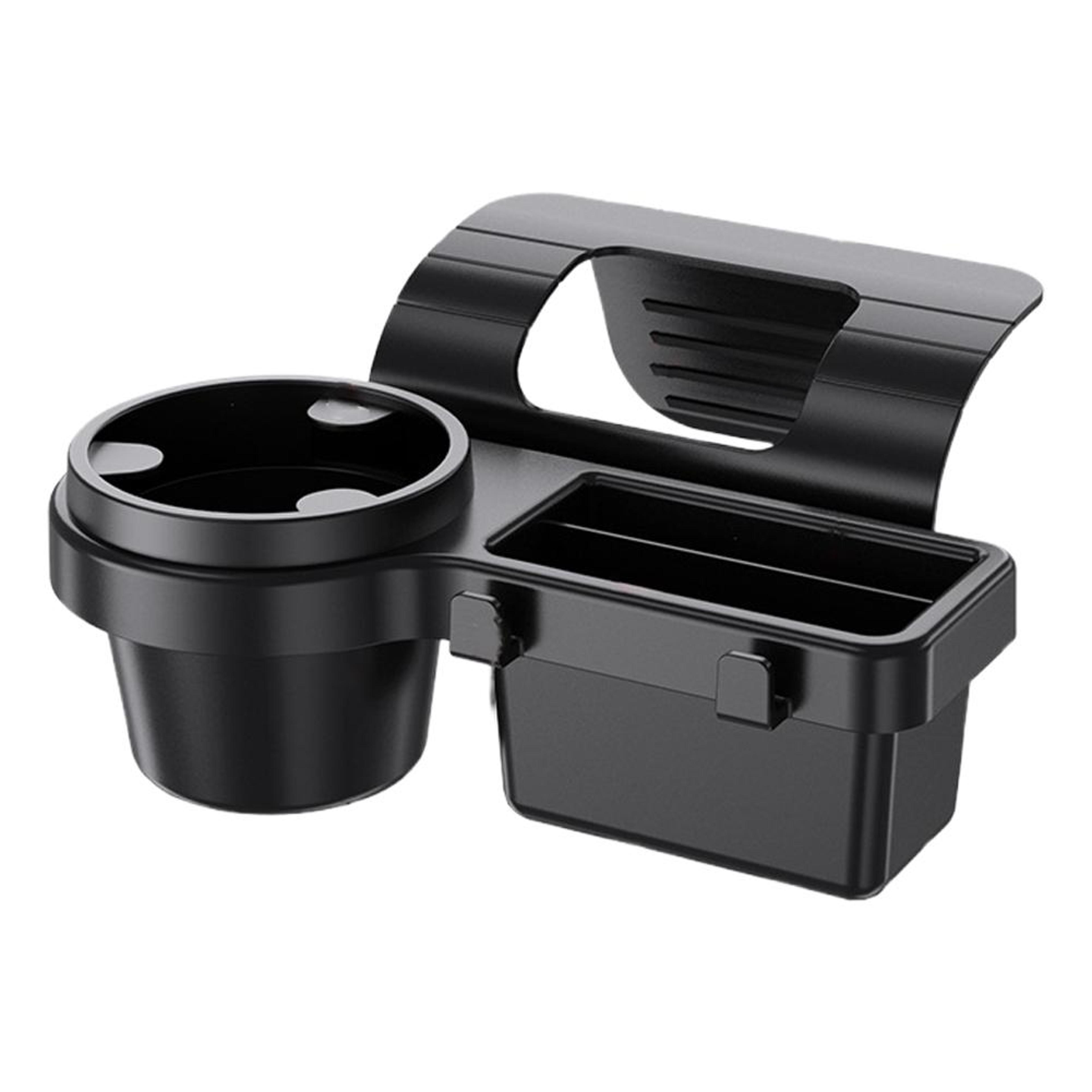 car window cup holder and car door organizer with phone storage and charging port
