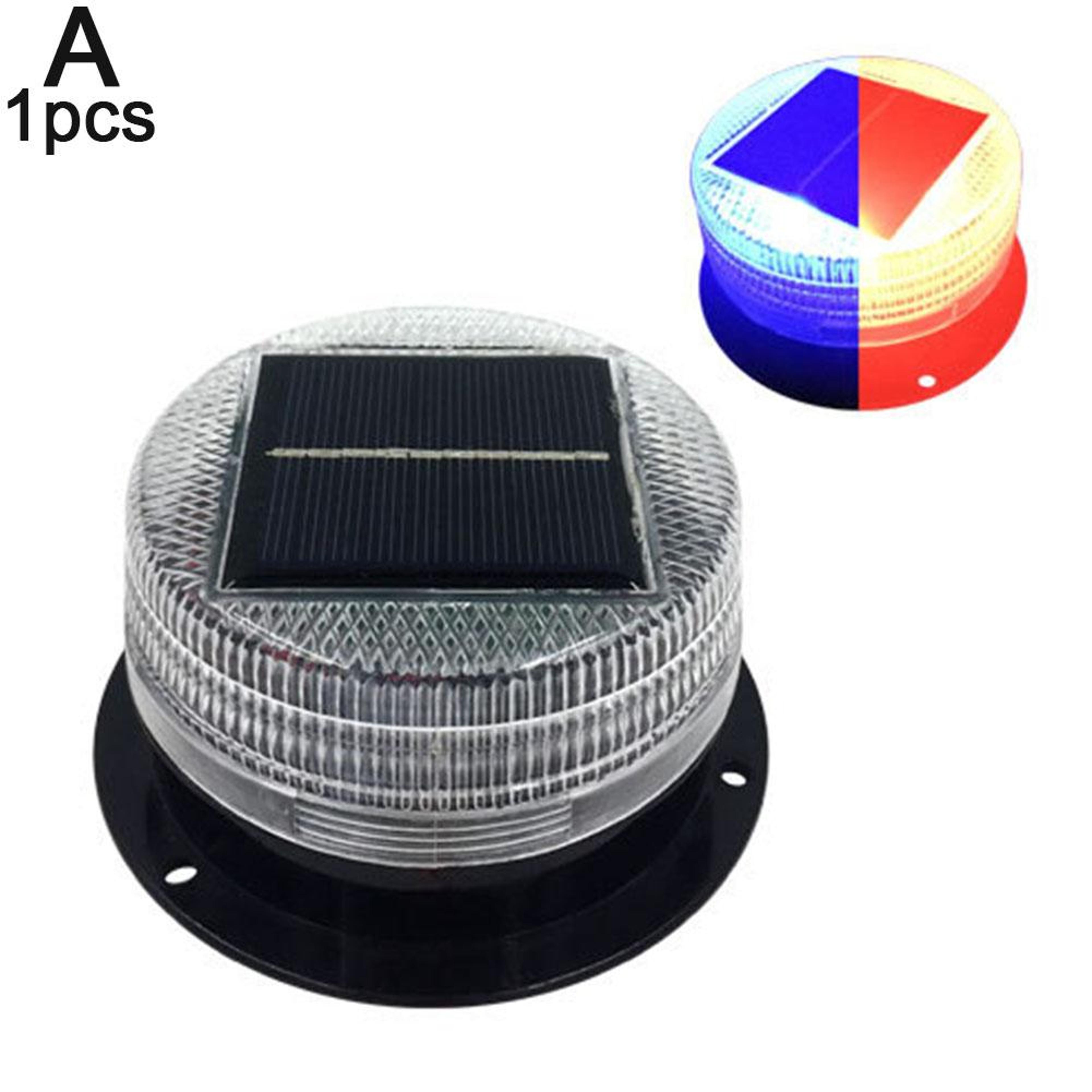 solar 8 led magnetic warning light automatic strobe beacon for cars trucks