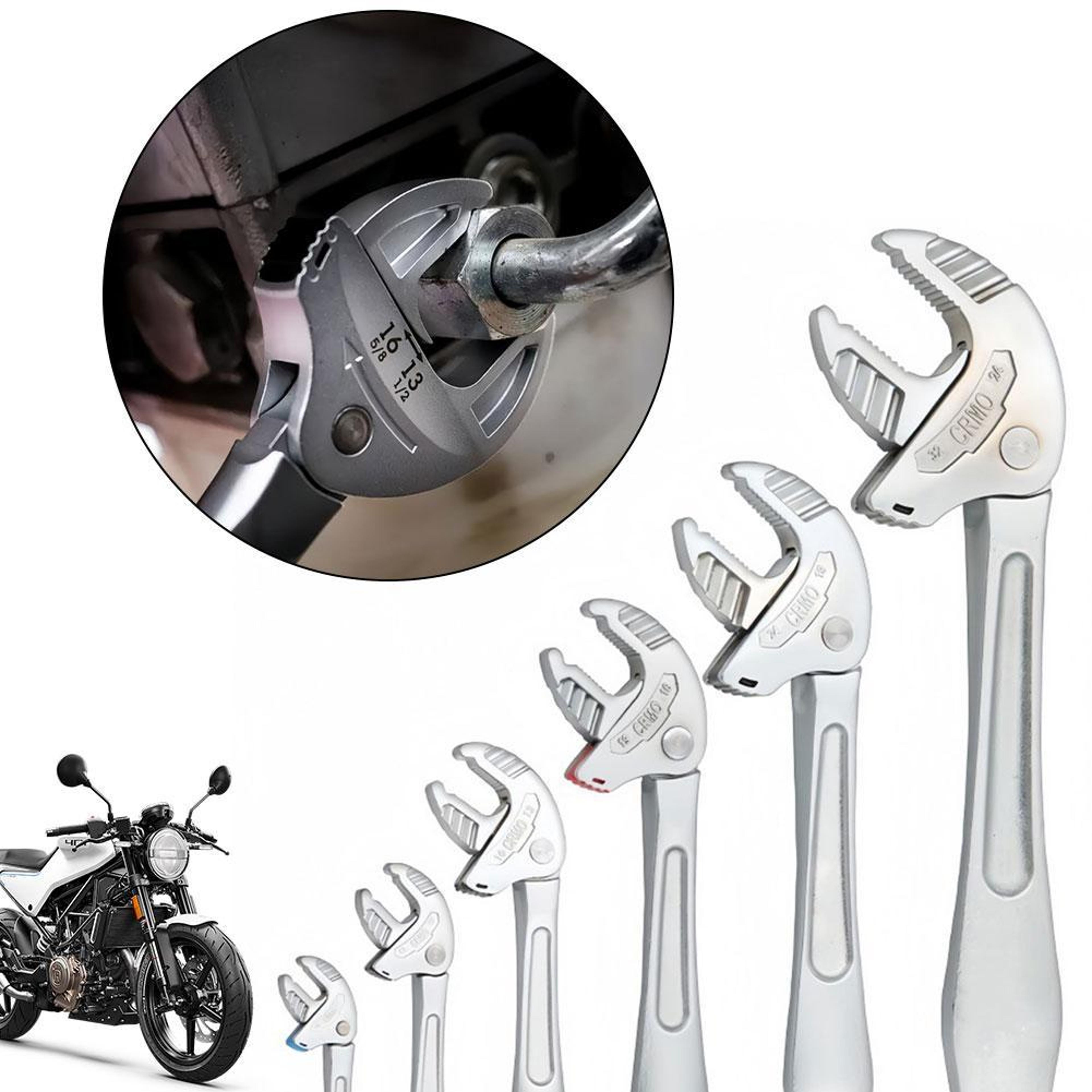 self adjusting ratchet wrench heavy duty wide jaw industrial tool