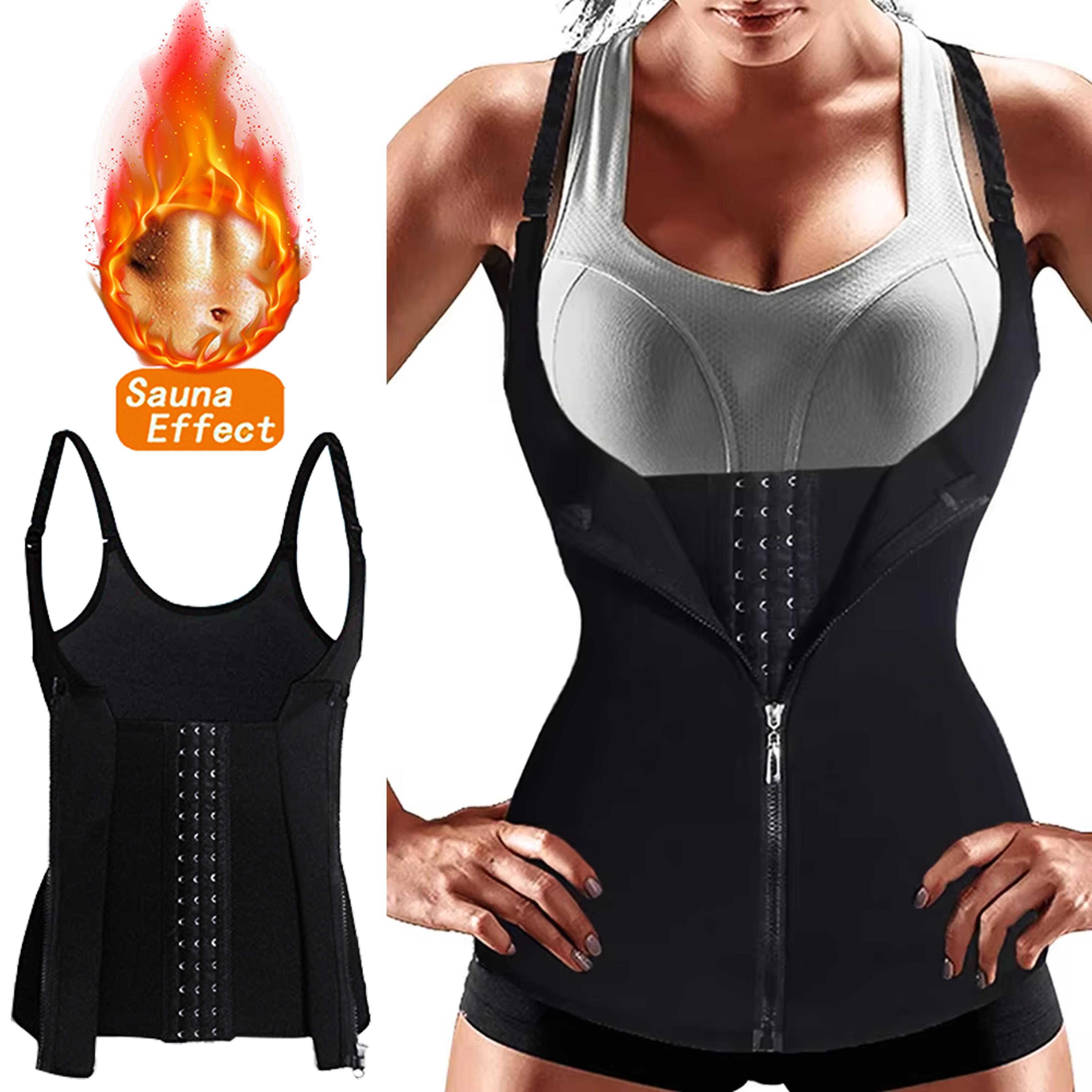 womens sauna waist trainer vest compression body shaper workout sweat tank top