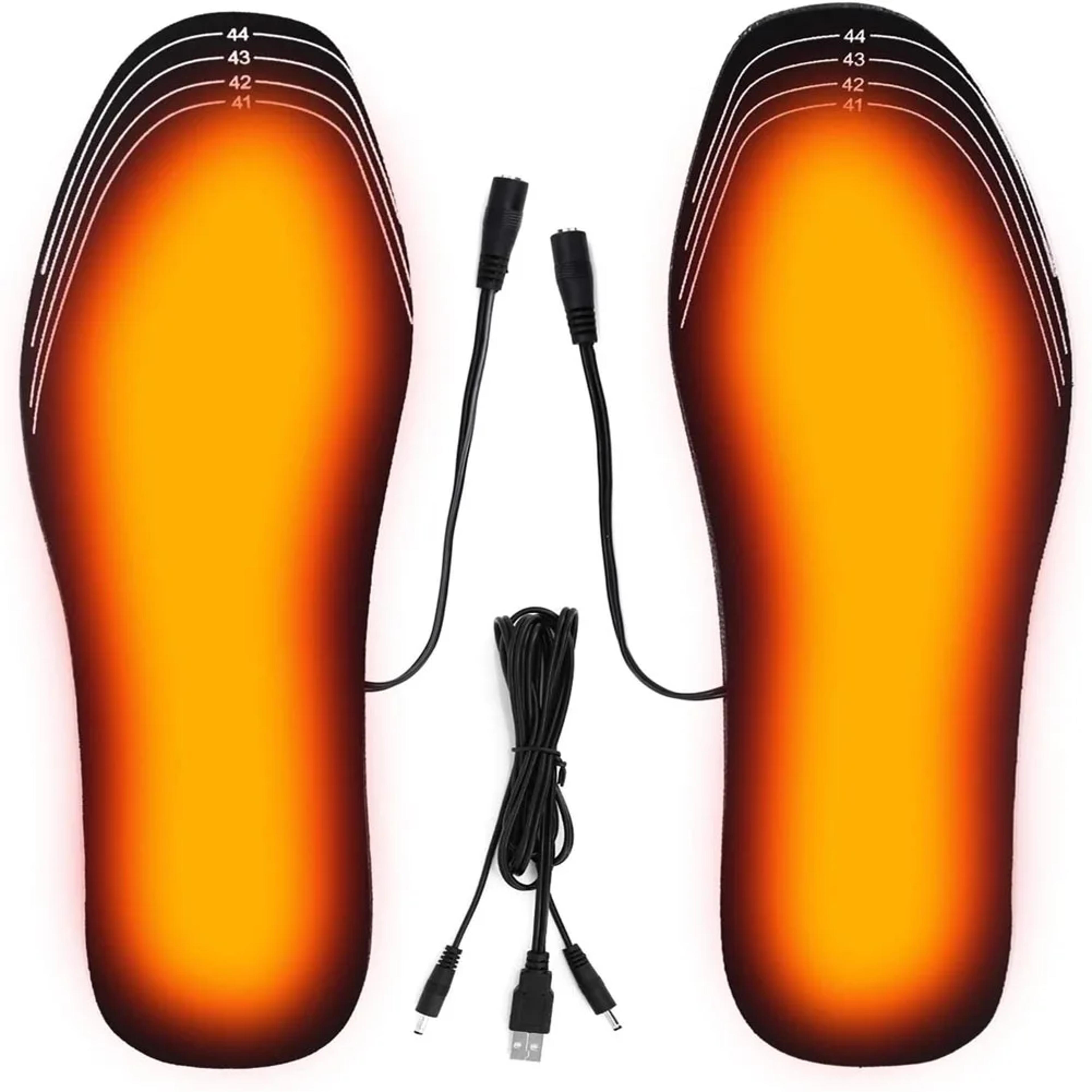 usb heated insoles carbon fiber electric foot warmers for winter shoes