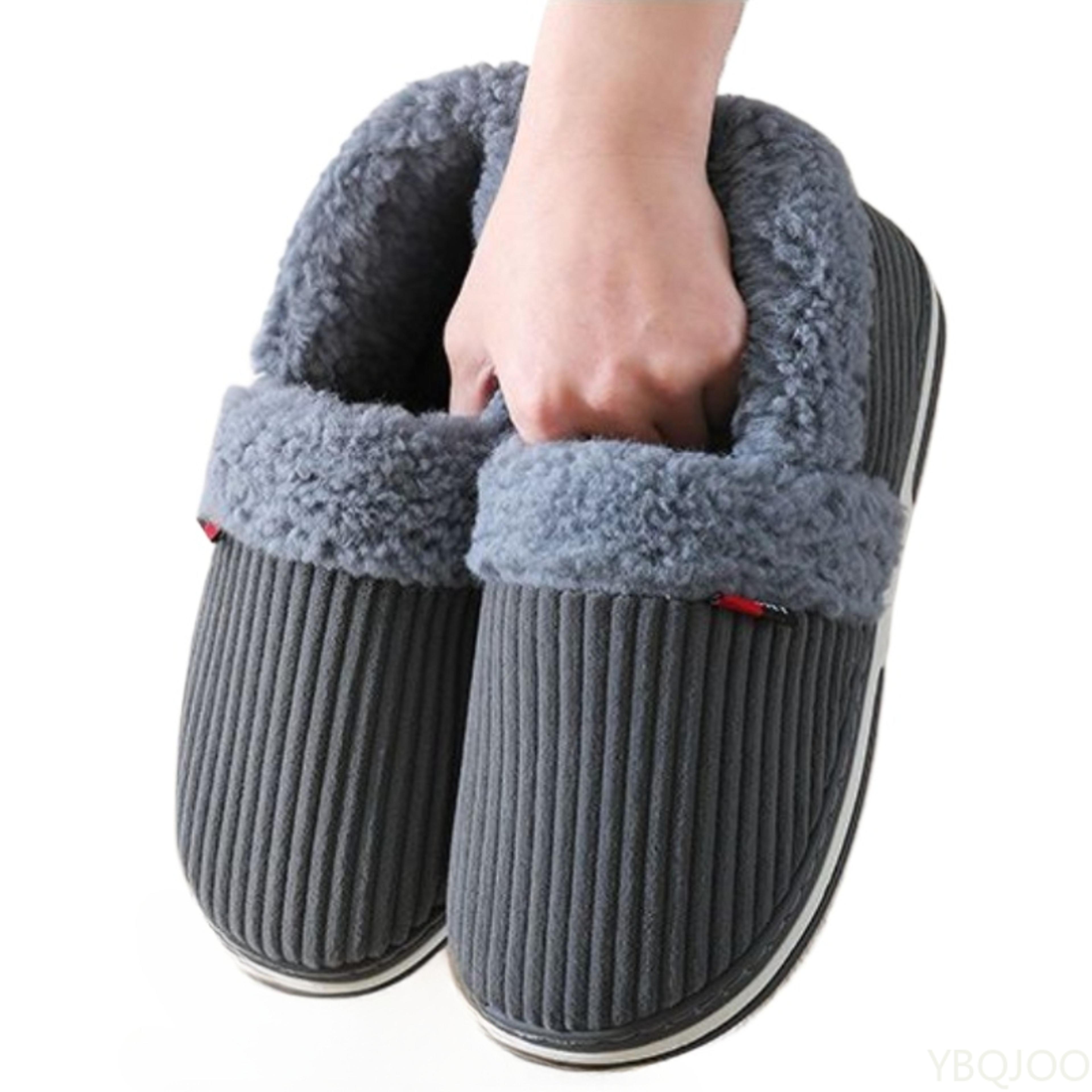 winter plush house slippers for men and women soft non slip indoor shoes