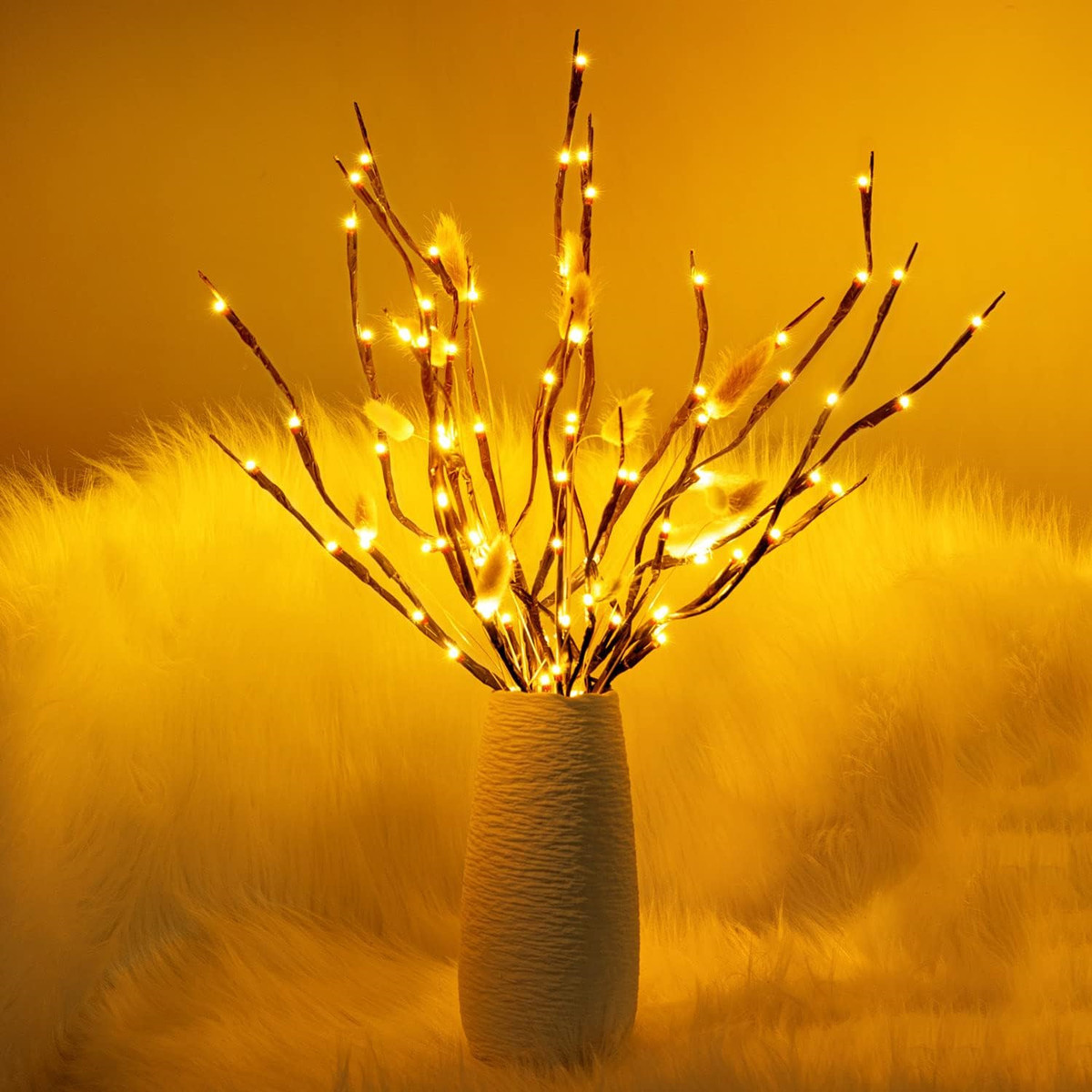 20 led white birch branch lights battery operated twig decor for weddings christmas and home