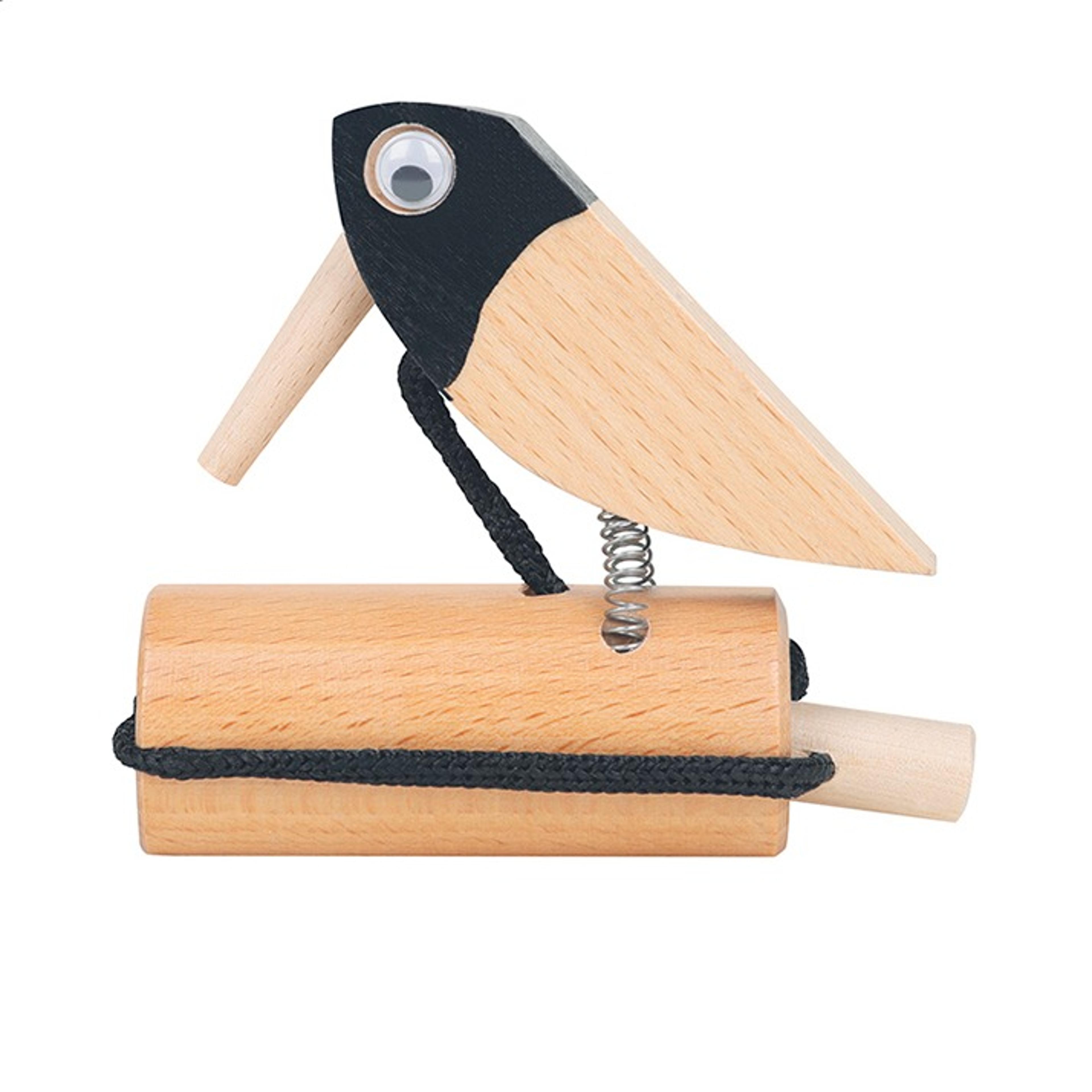 wooden woodpecker percussion toy orff musical instrument for kids
