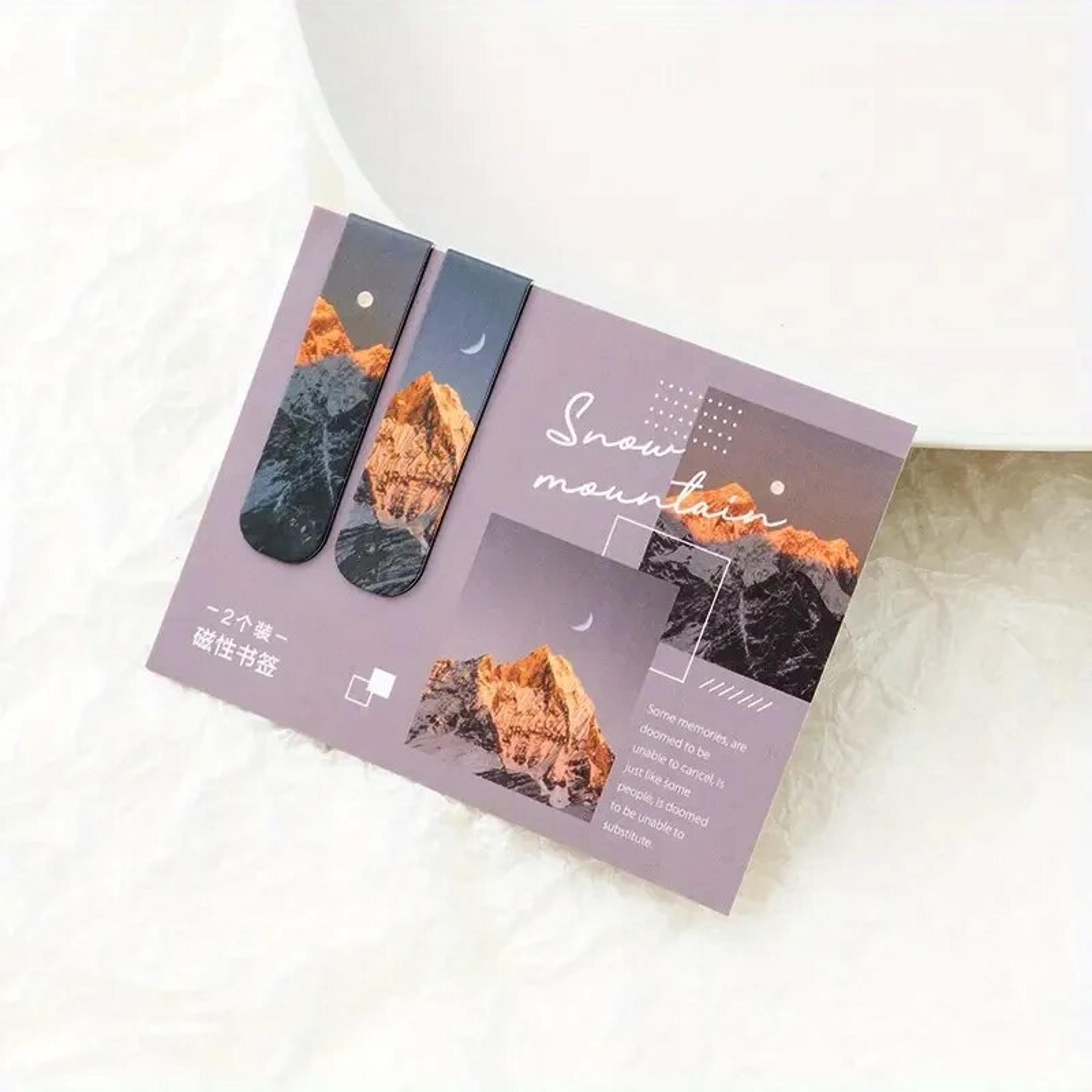 forest landscape magnetic bookmarks 2pcs nature page markers for book lovers