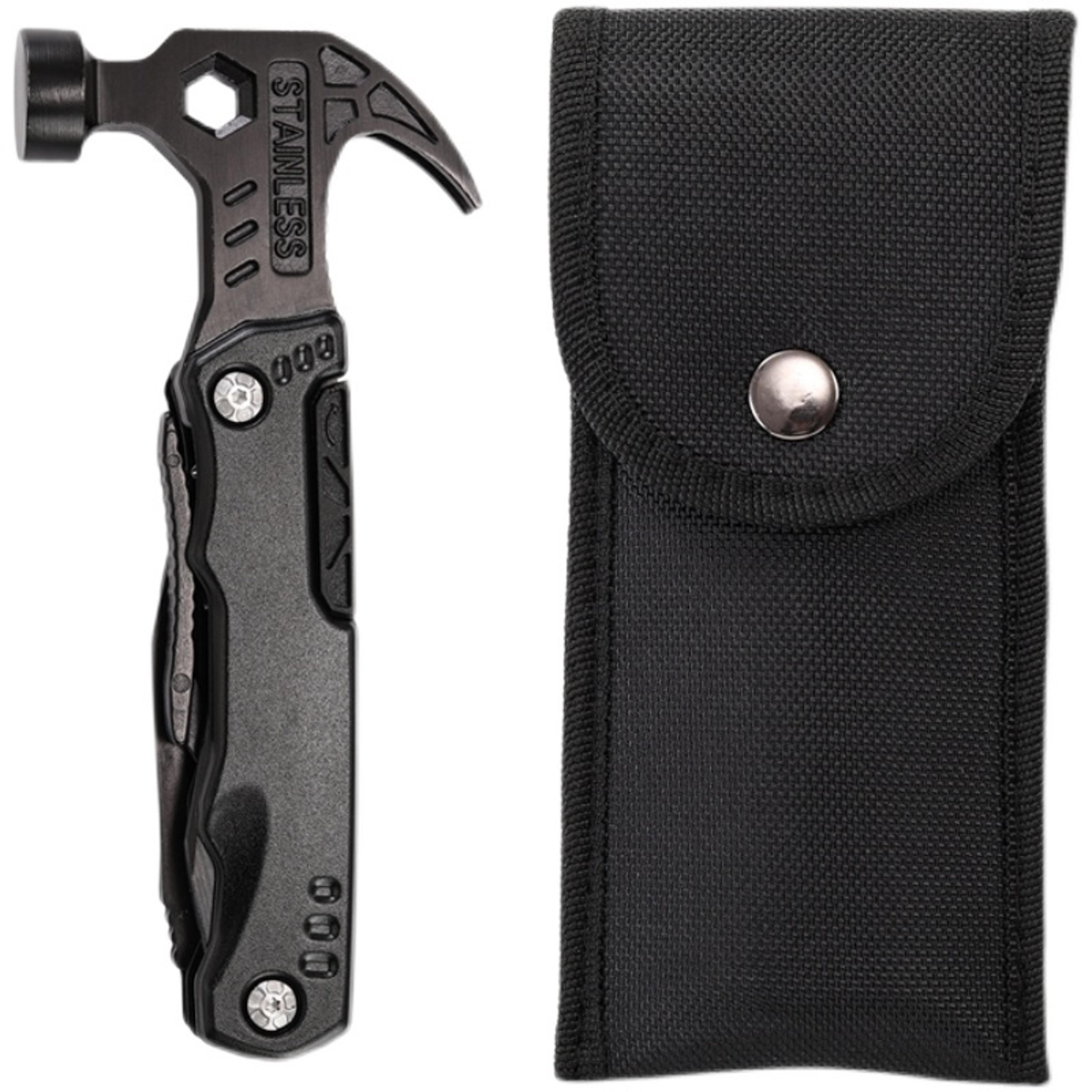 multifunctional hammer folding claw camping multitool and car escape tool