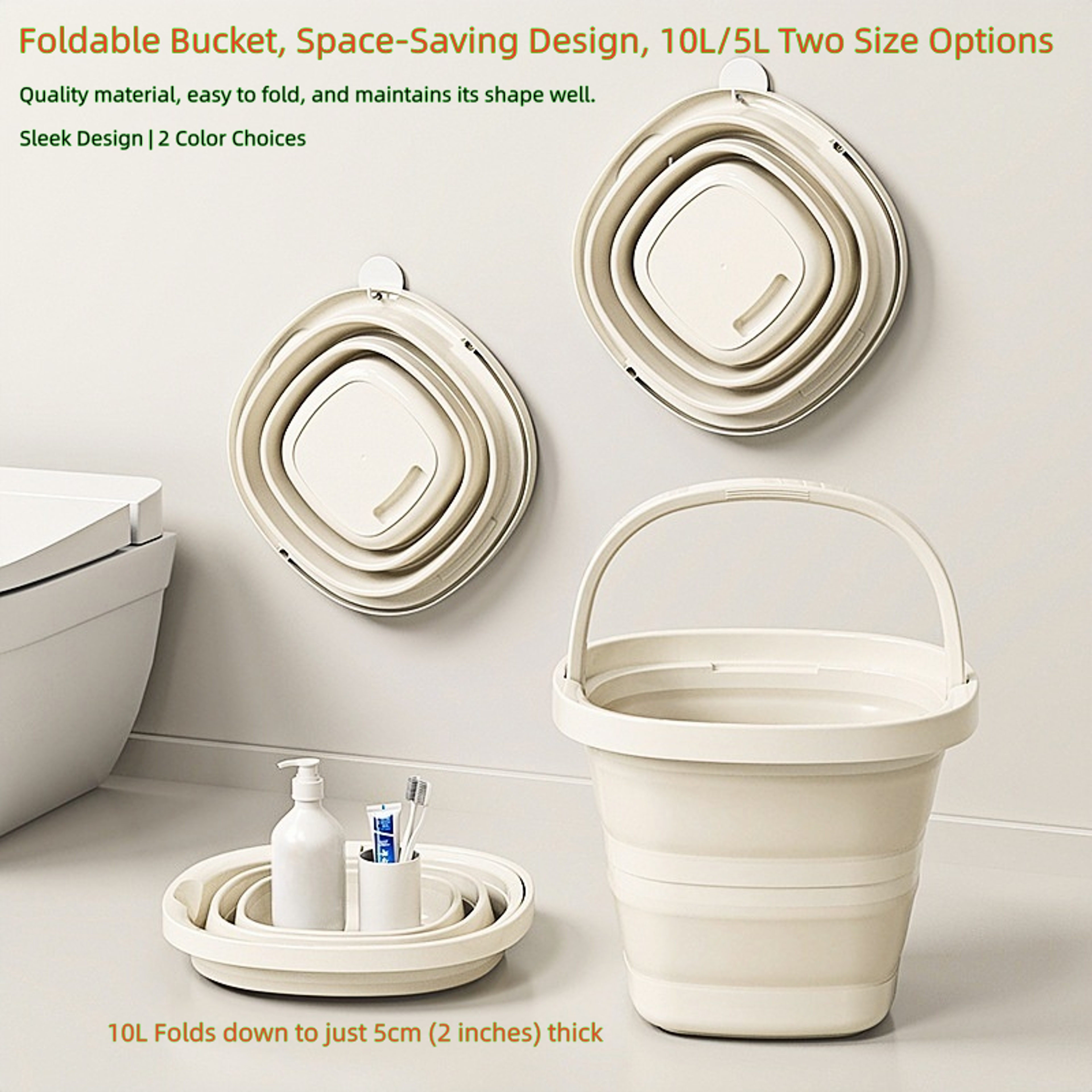 collapsible car wash bucket portable 5l 10l foldable detailing bucket