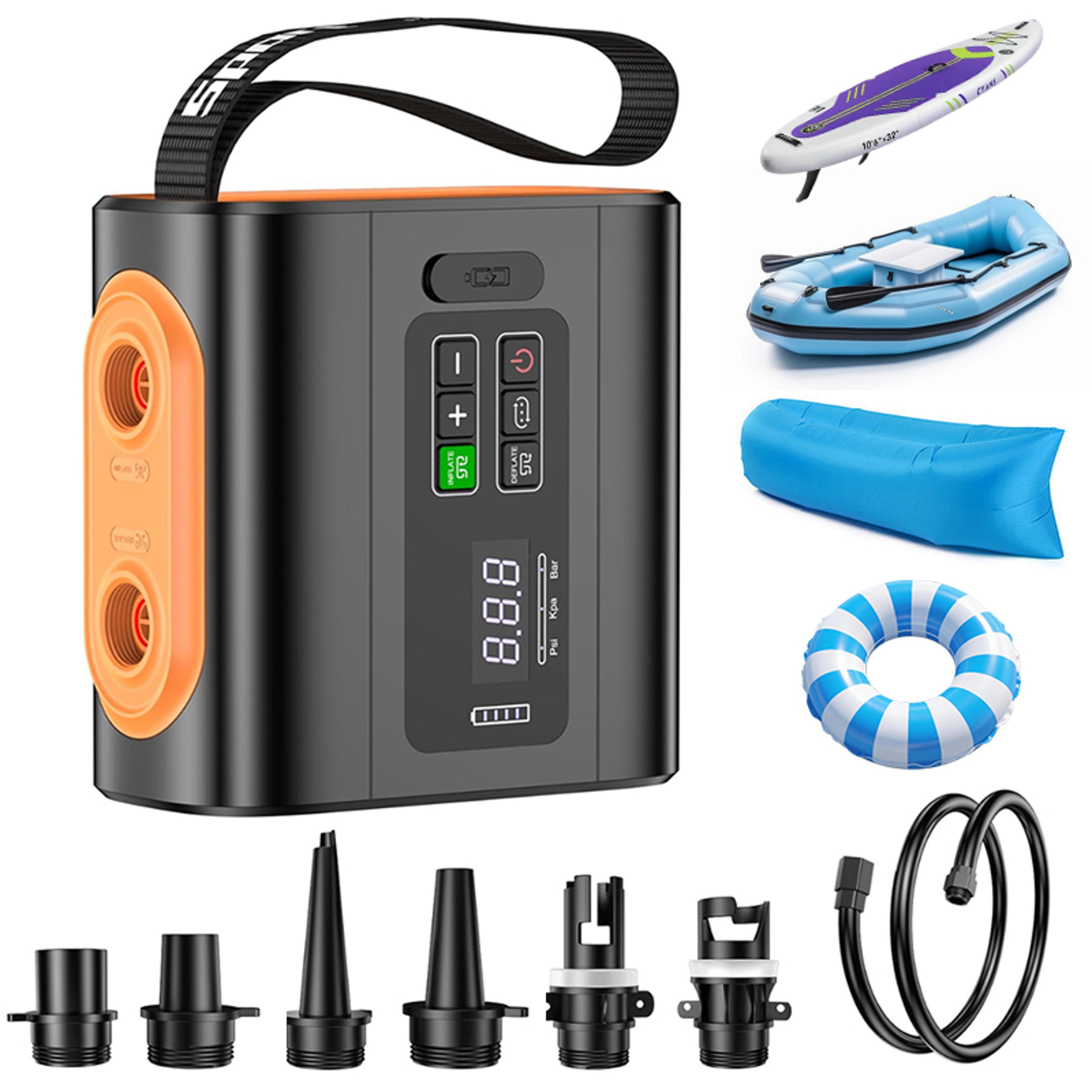 portable electric air pump cordless inflator deflator for camping mats
