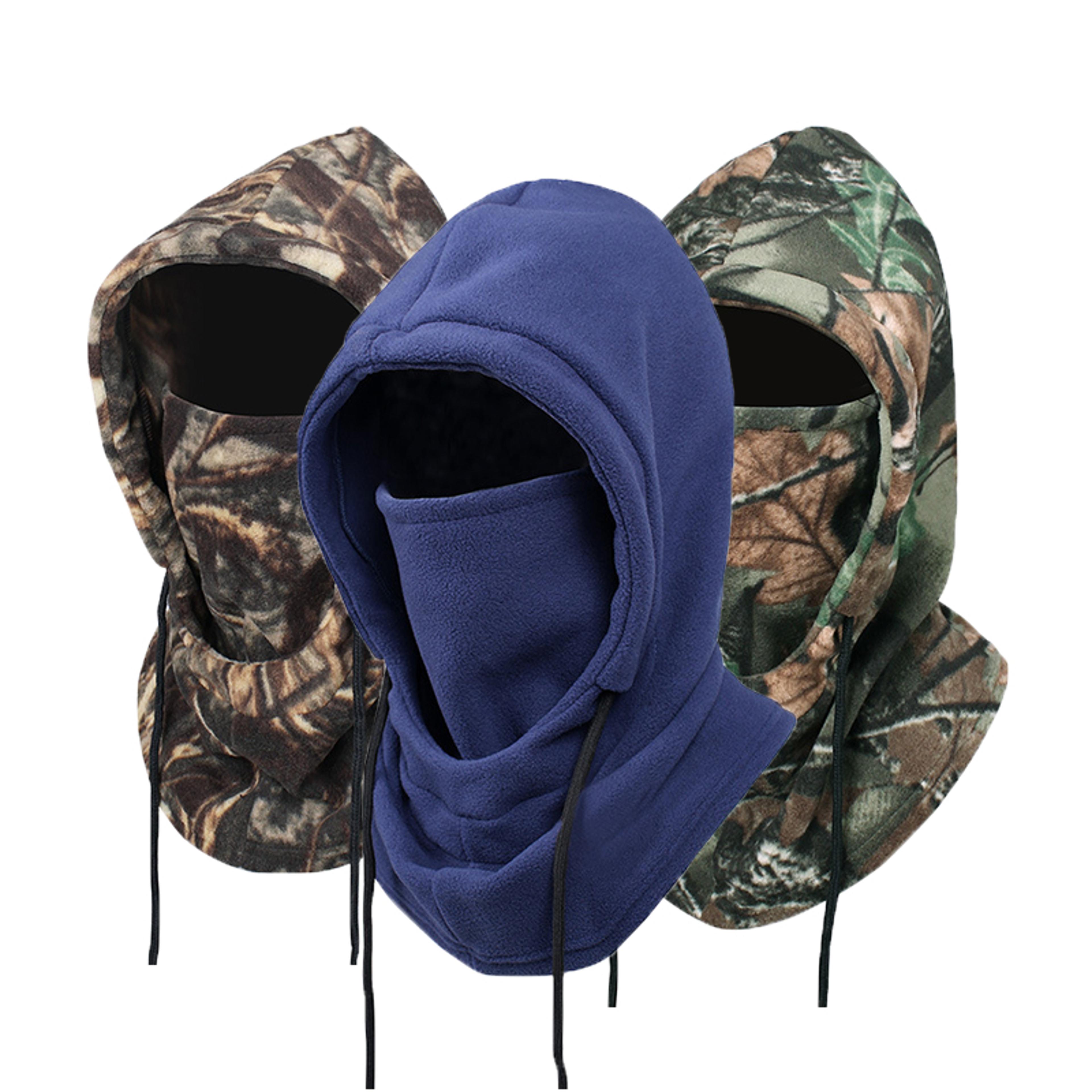 unisex fleece balaclava thermal winter face mask windproof ski hood neck warmer