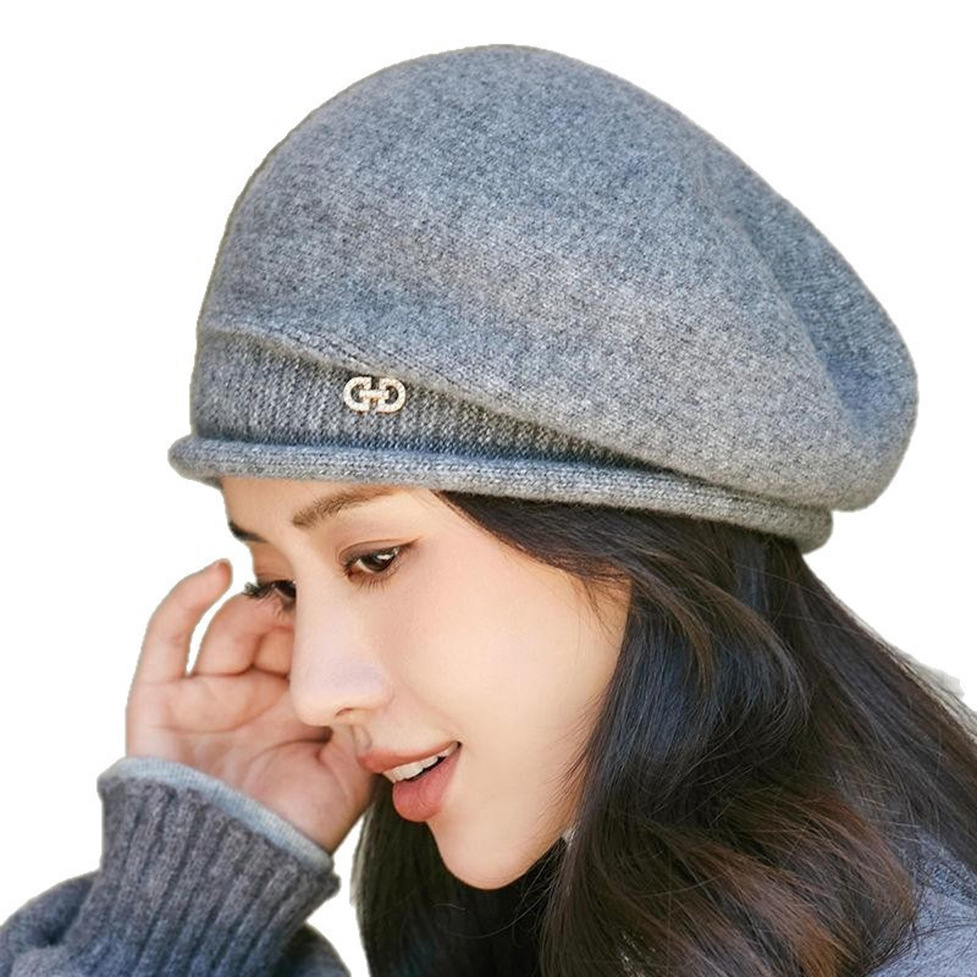 women's winter knit beret soft warm stretchy winter hat for women