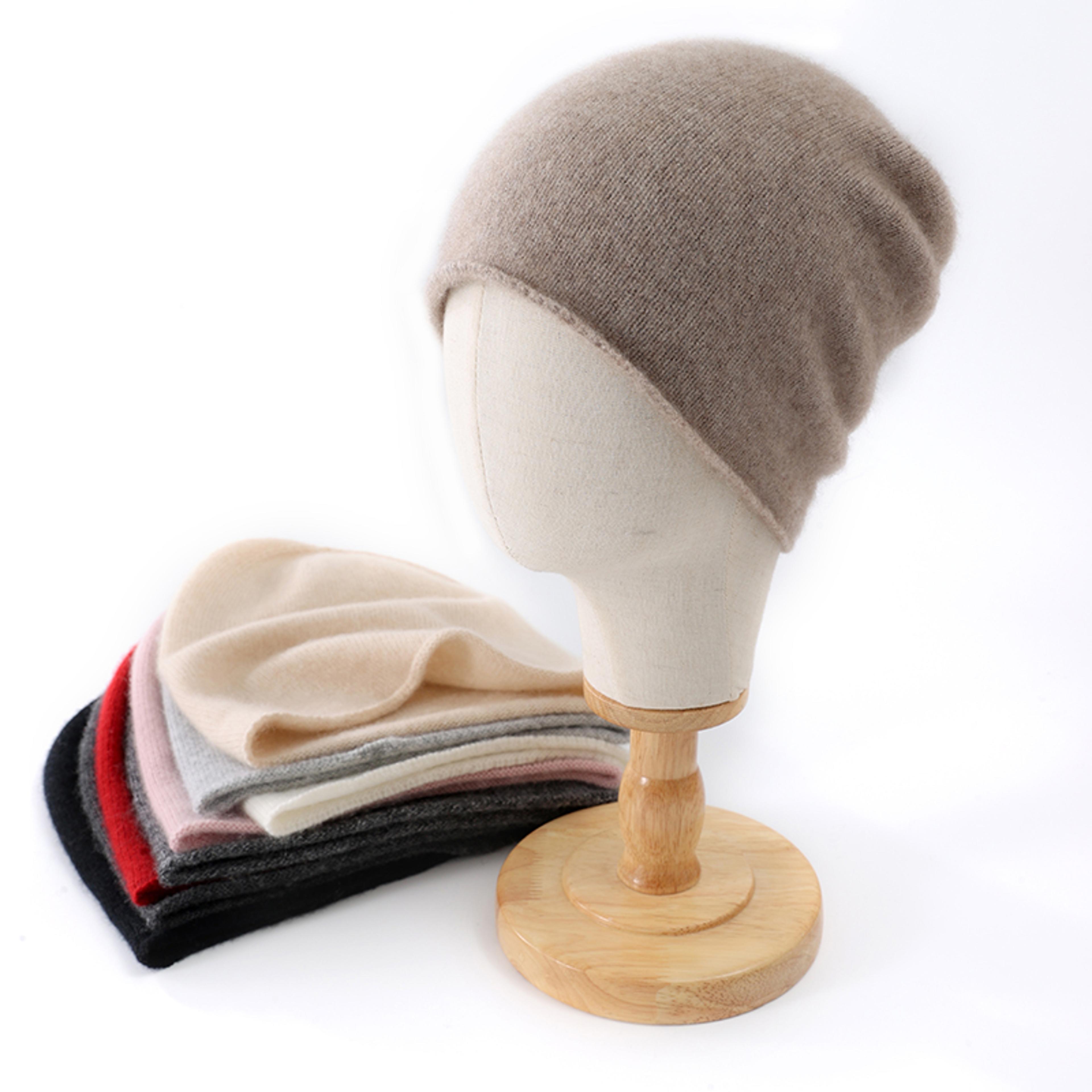 premium cashmere beanie unisex warm knitted winter hat