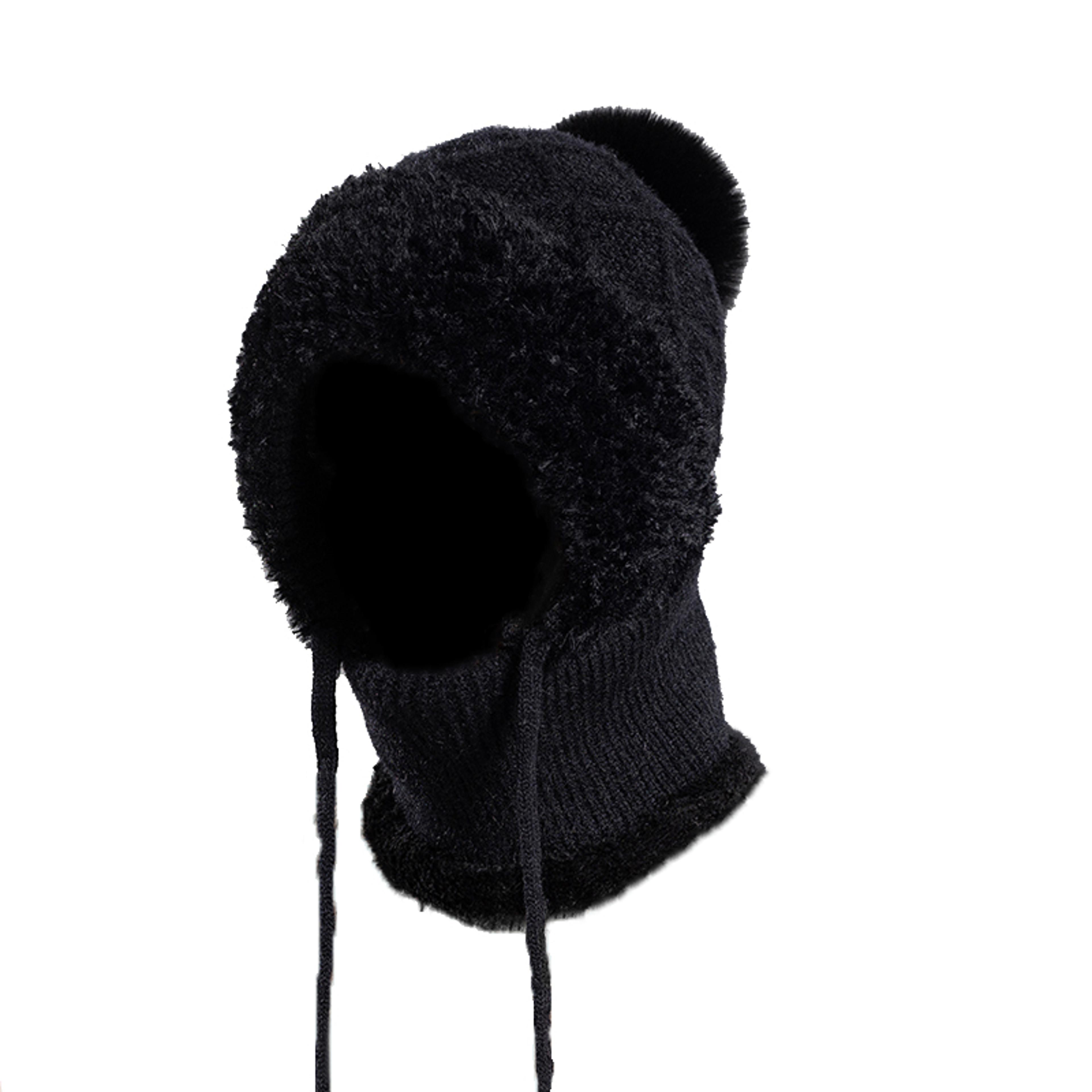 women winter knit balaclava hood scarf warm ear protection face cover