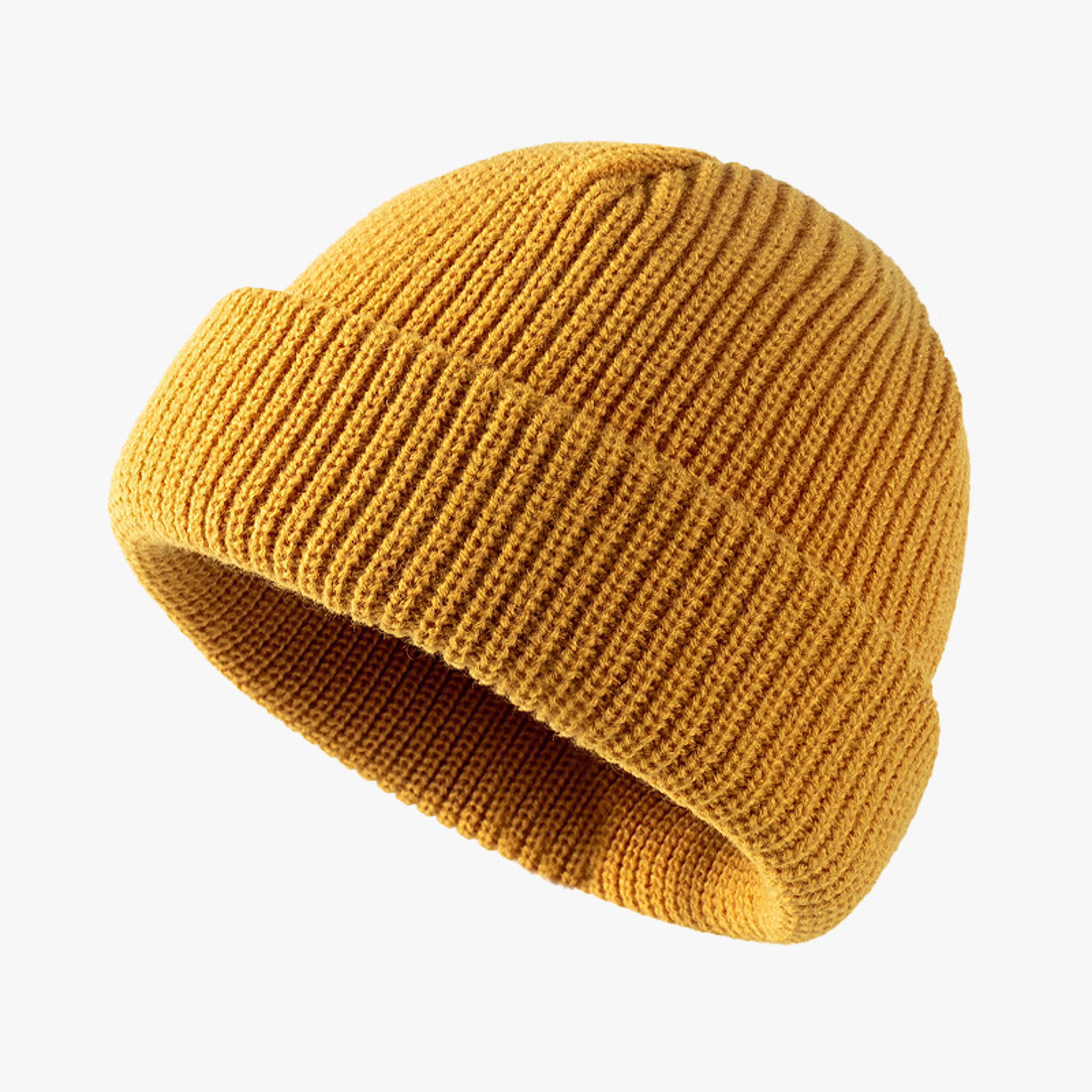 warm short knit beanie unisex winter docker hat