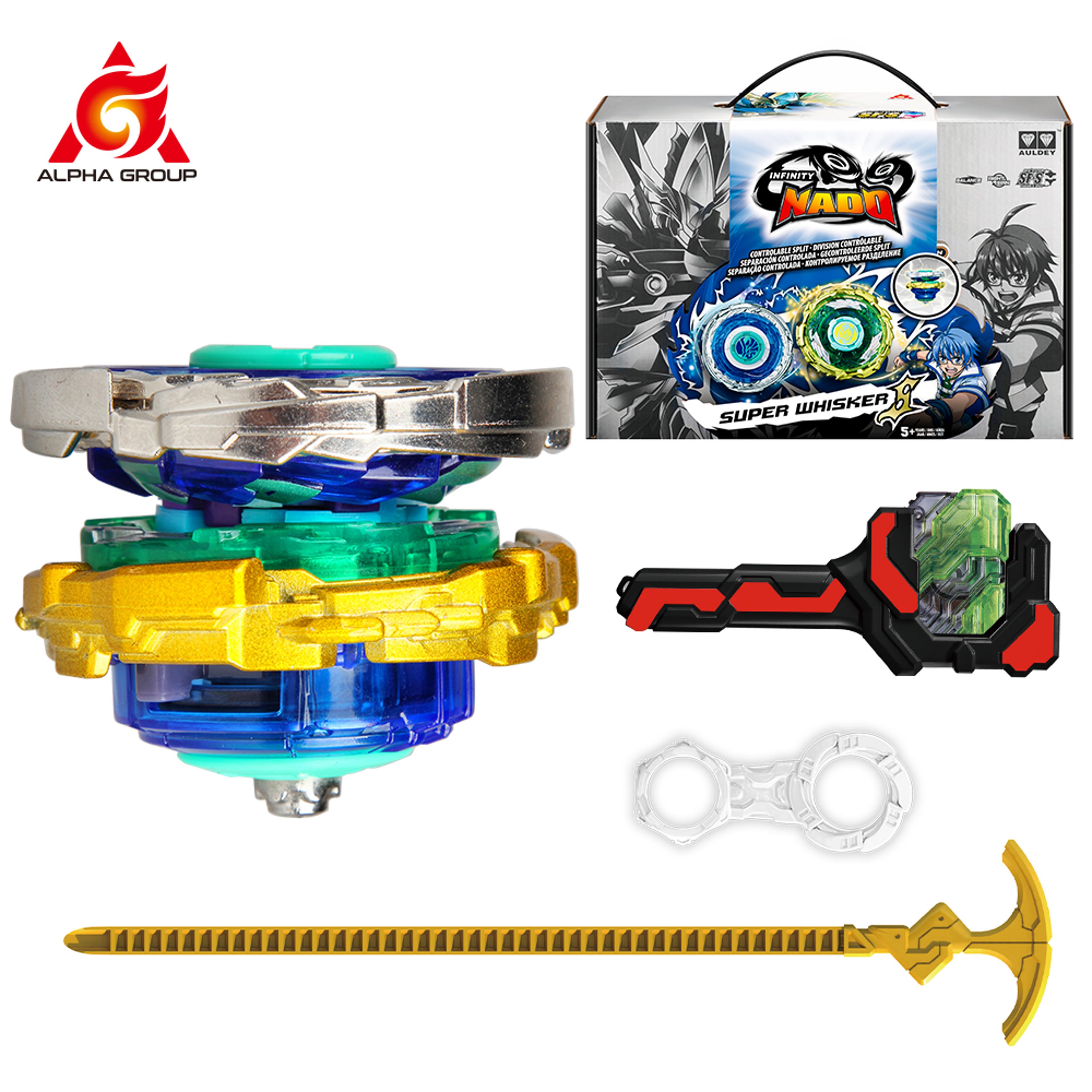 infinity nado 3 metal battle spinning top with launcher 2 in 1 split design