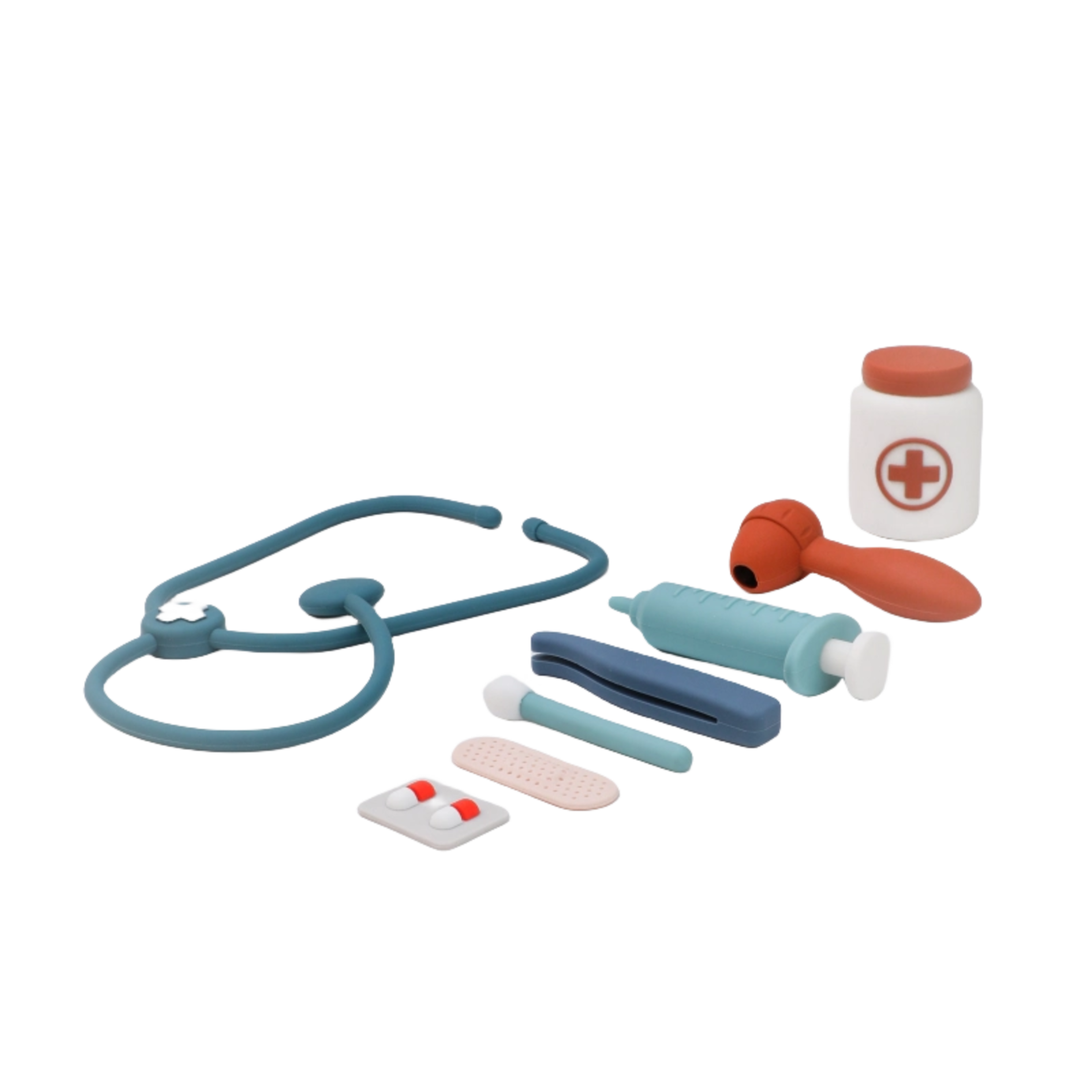 kids silicone doctor toy set montessori pretend play medical kit