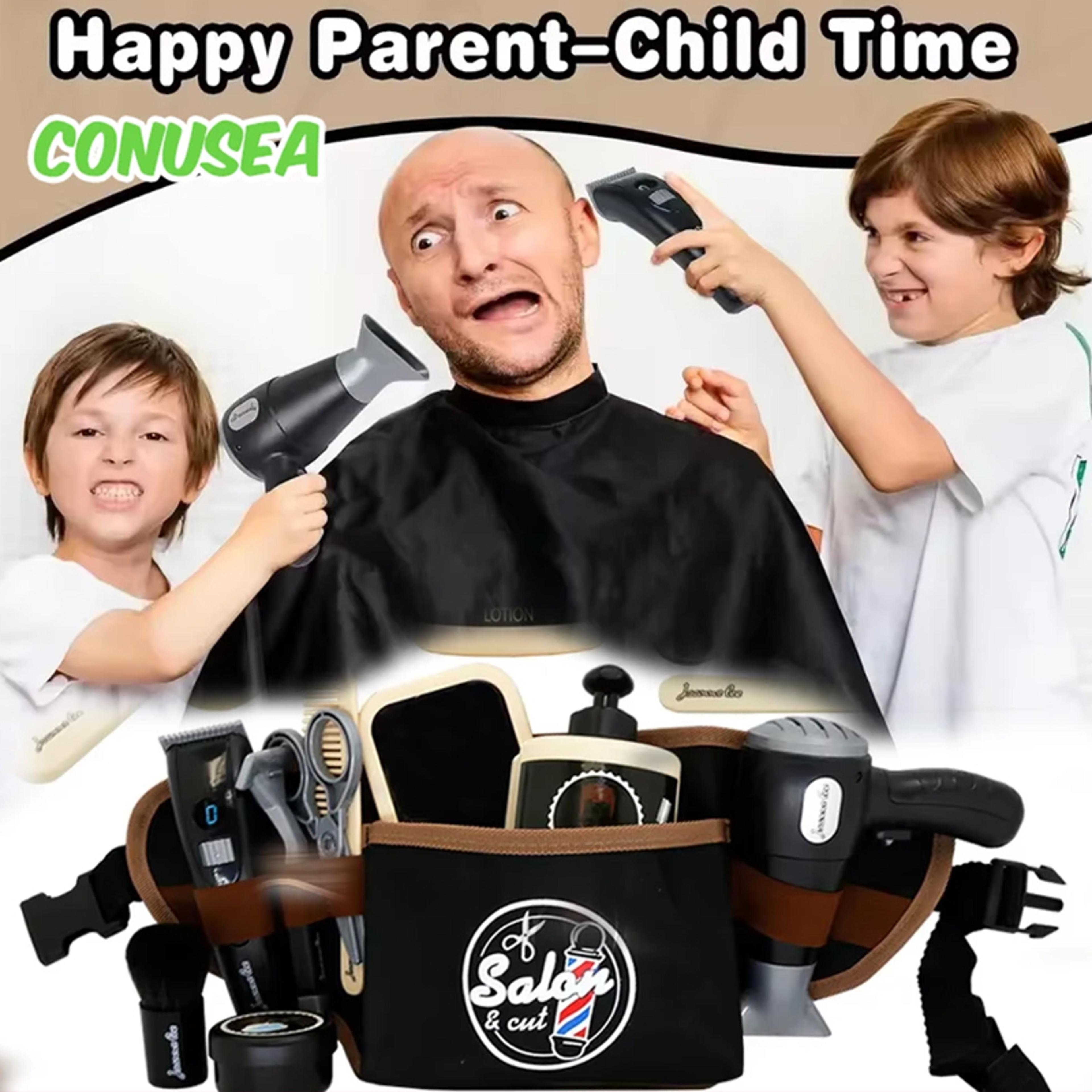 kids barber pretend play hair salon shaving toy set