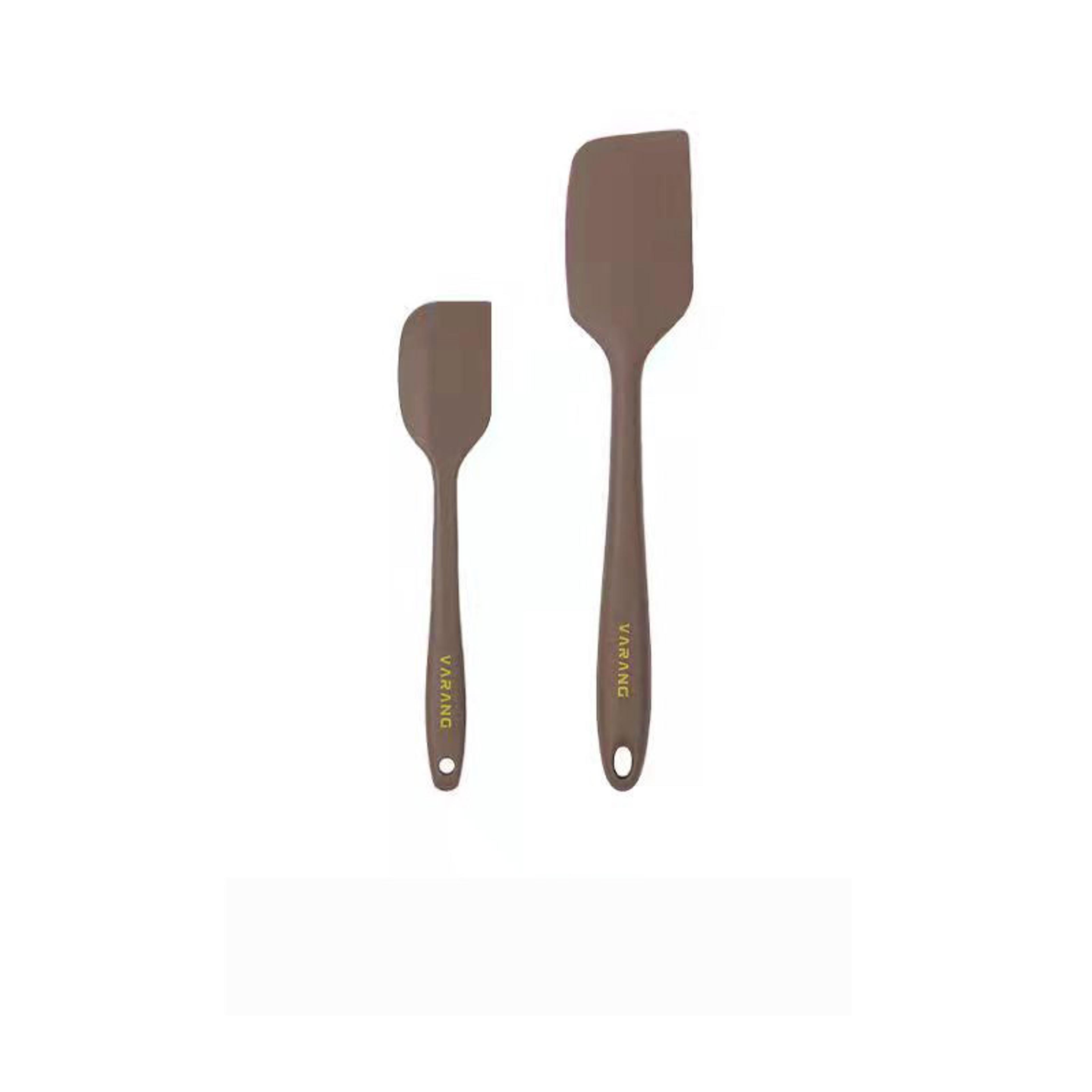 2 piece silicone spatula set heat resistant cream scrapers for baking and mixing