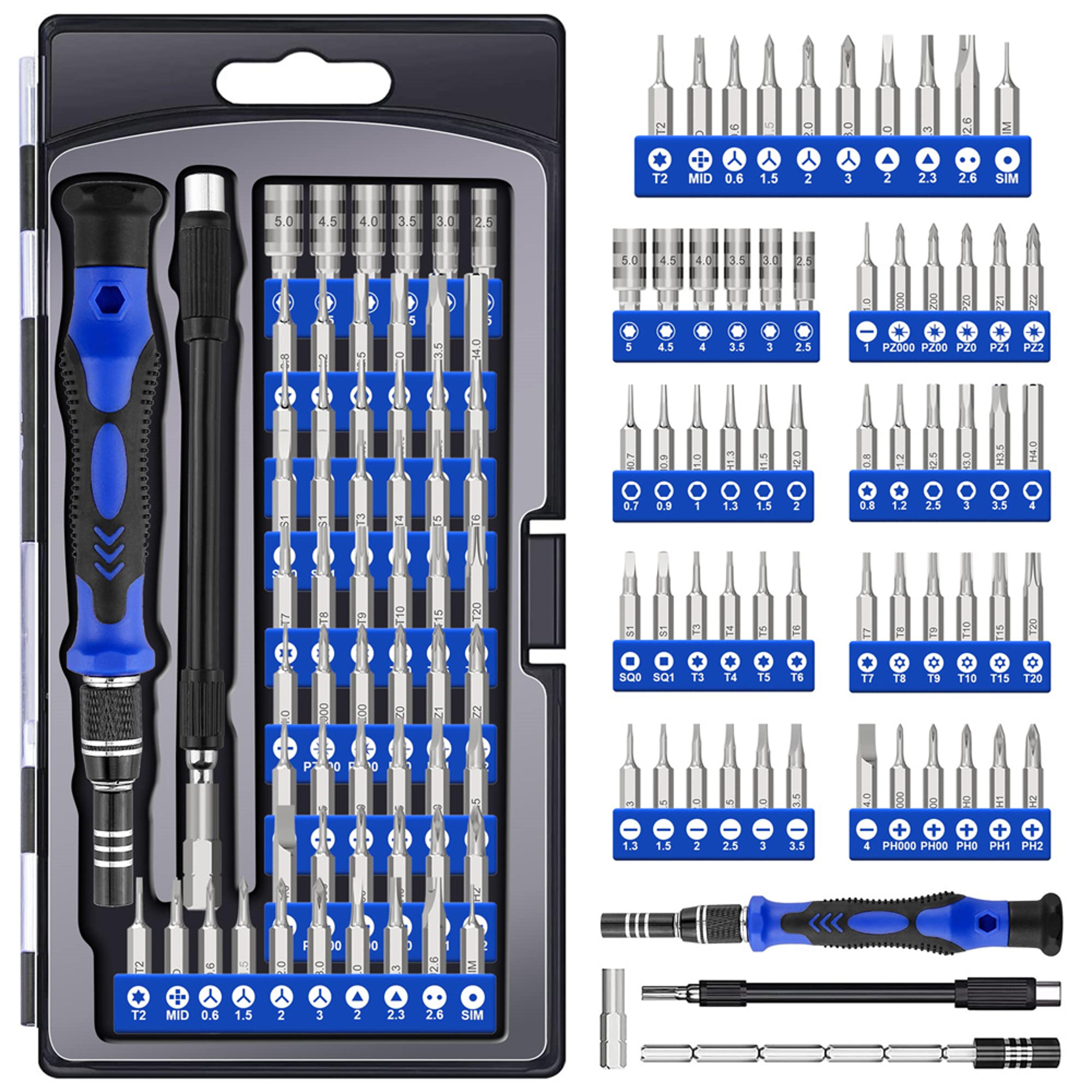 62 in 1 precision screwdriver set magnetic electronics repair tool kit
