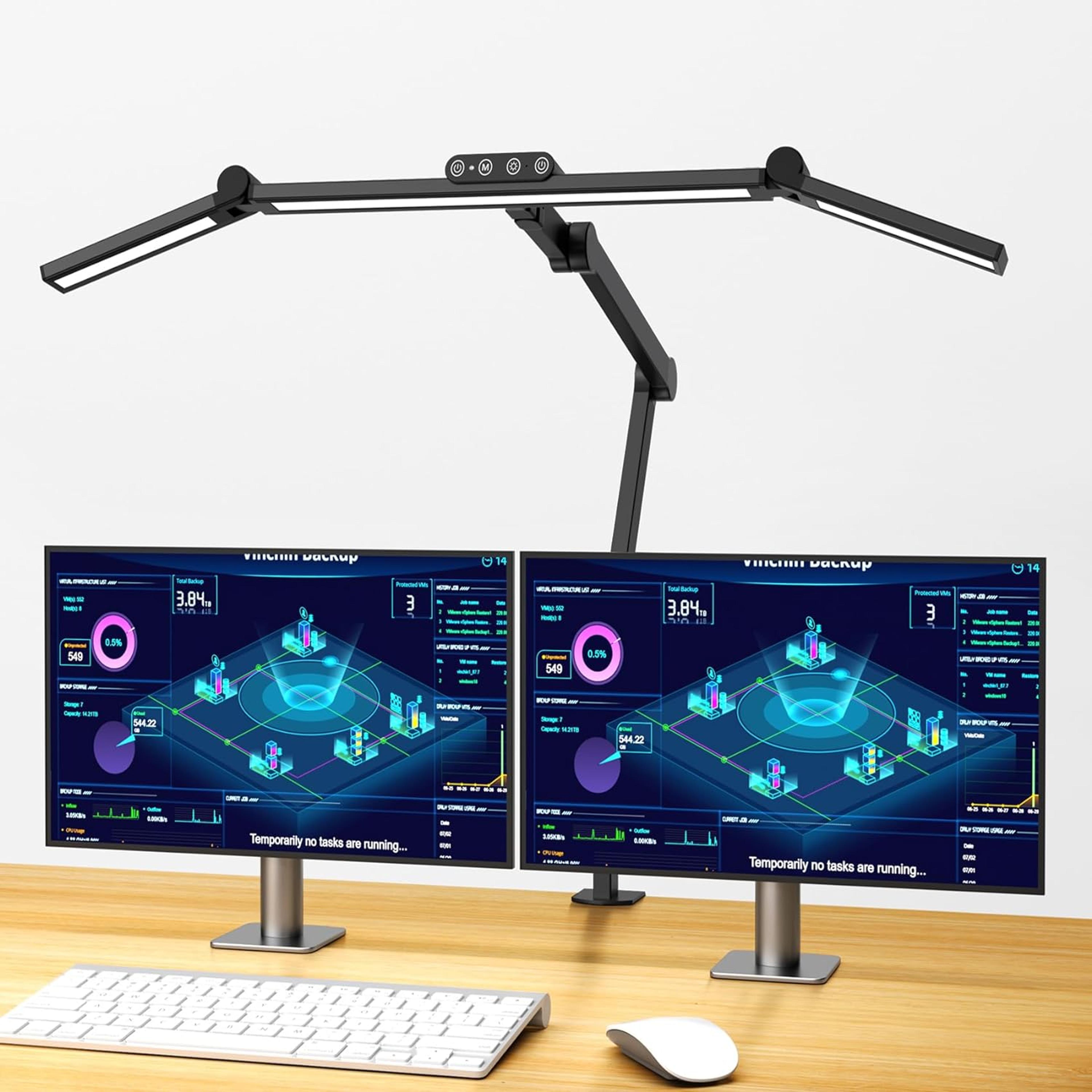 24w led desk lamp with clamp auto dimming architect light for home office