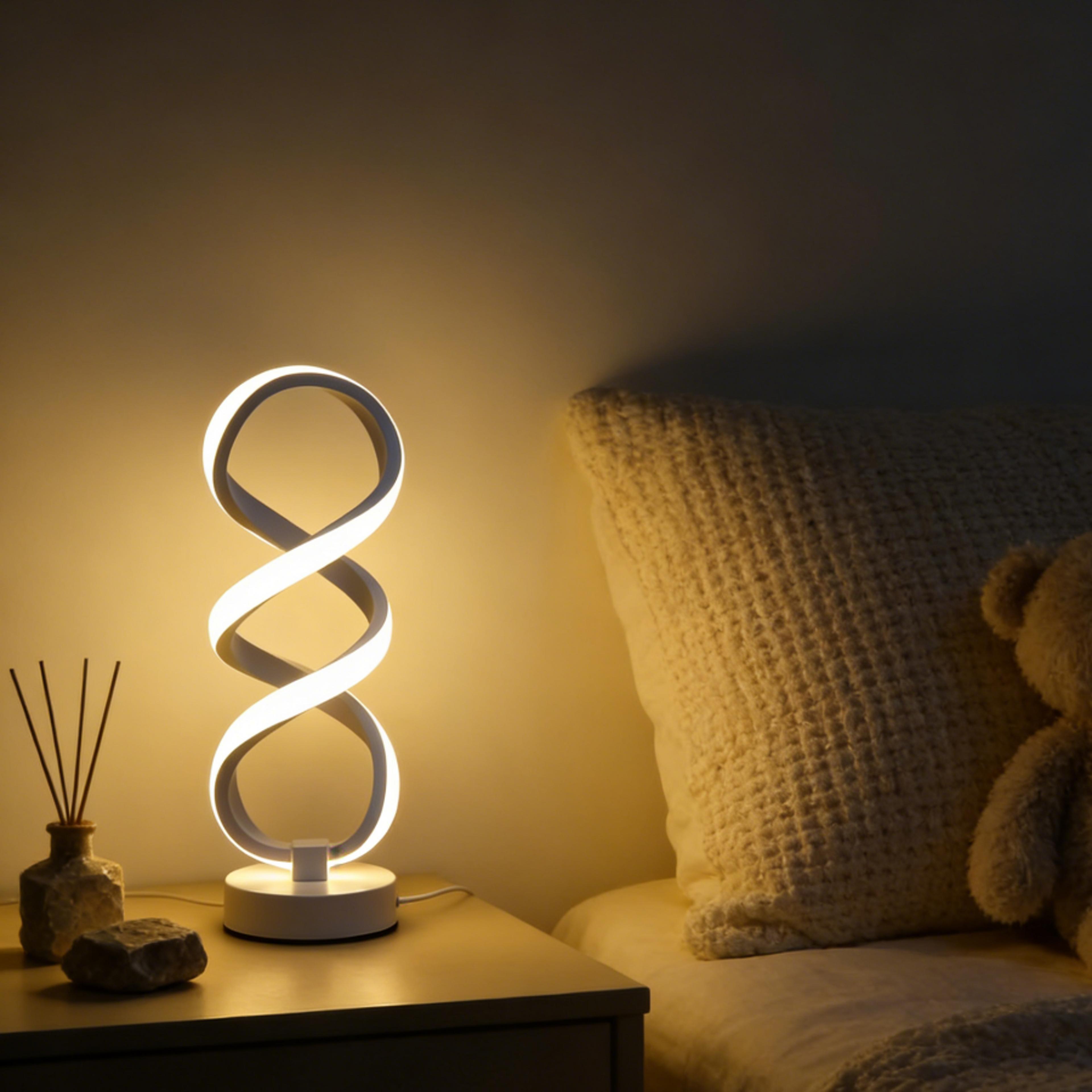 modern artistic led desk lamp usb powered three color dimmable light