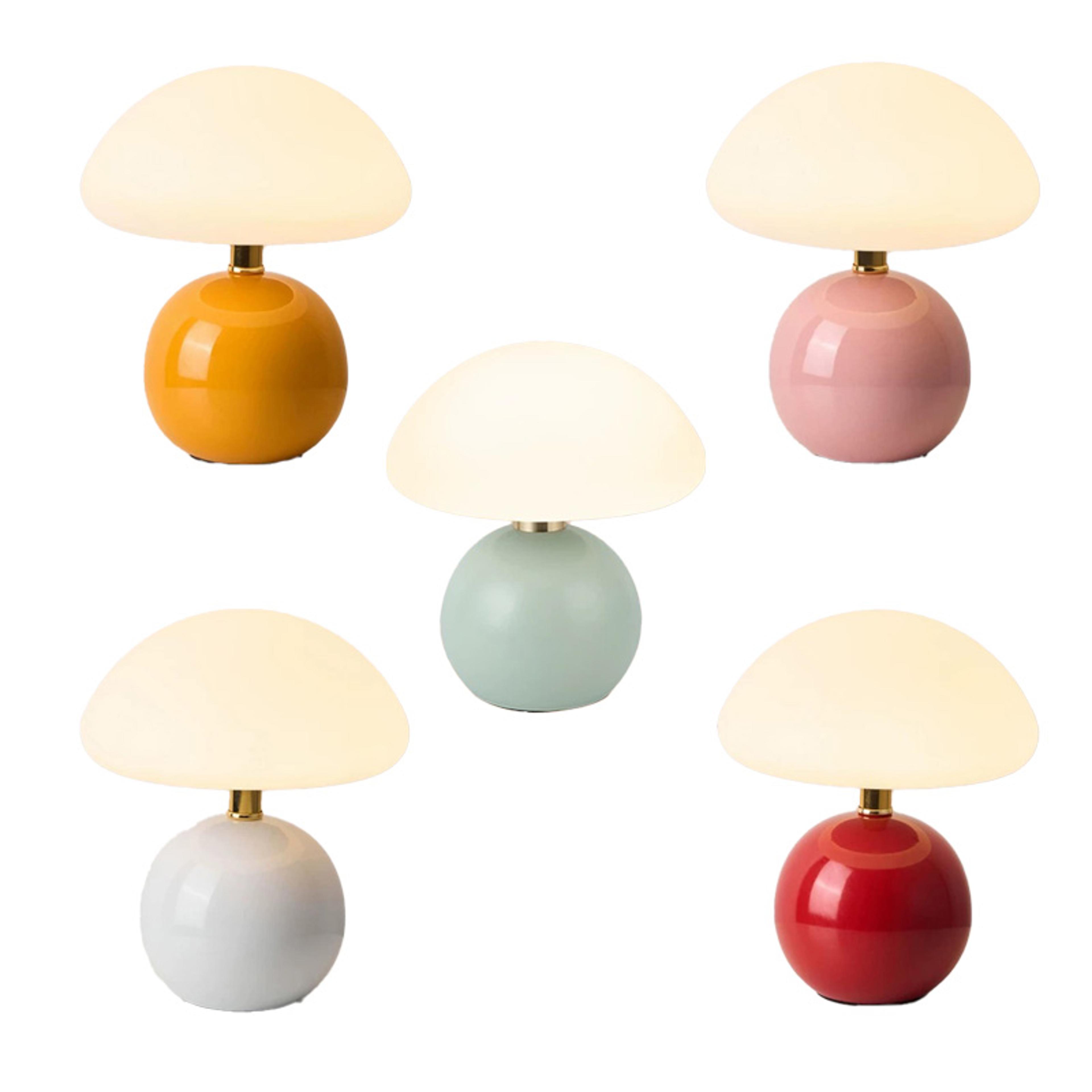 mushroom led table lamp modern bedside lamp for bedroom ambient decor