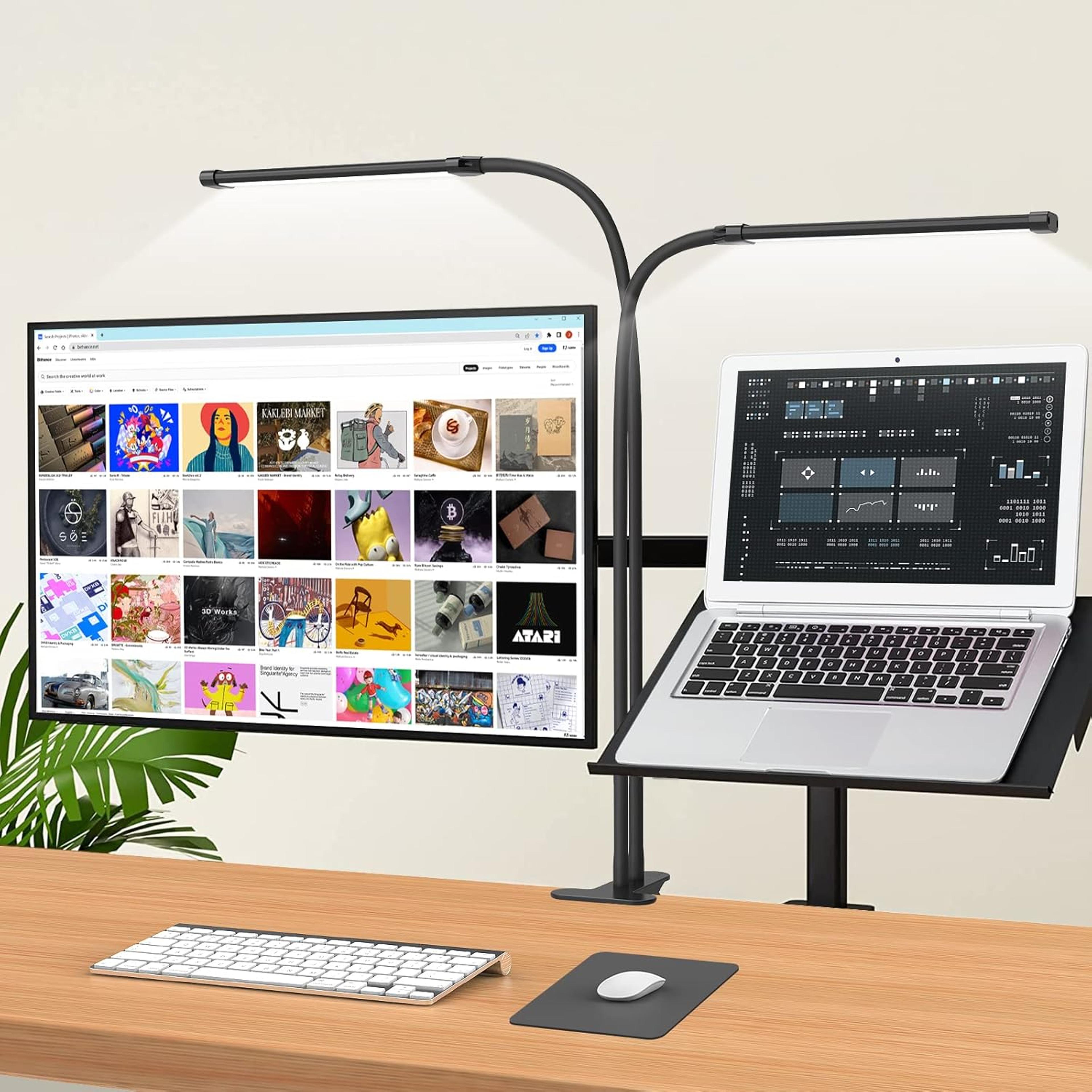 eye care led clip on desk lamp with timer adjustable reading light