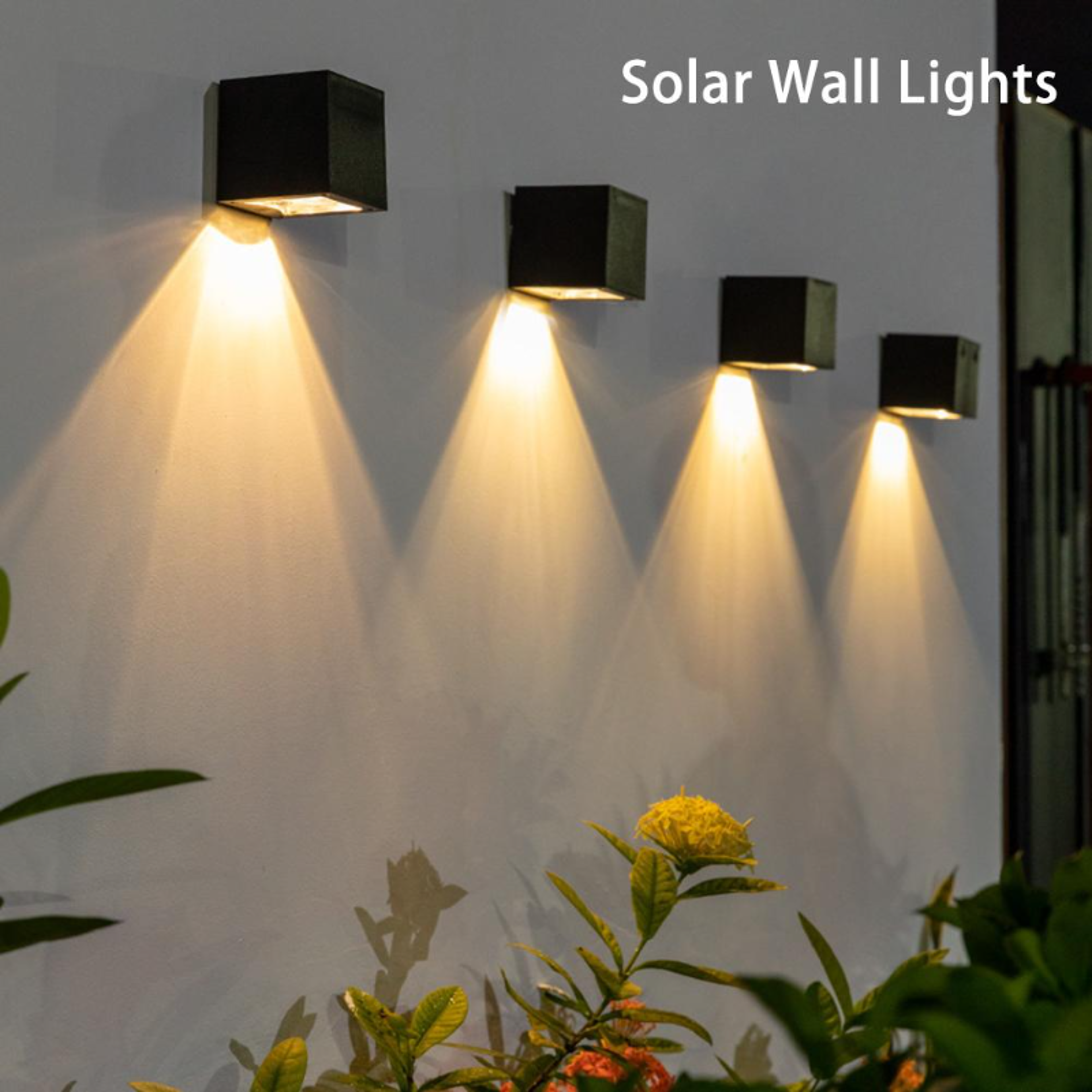 solar wall light waterproof led solar fence light for garden patio and courtyard