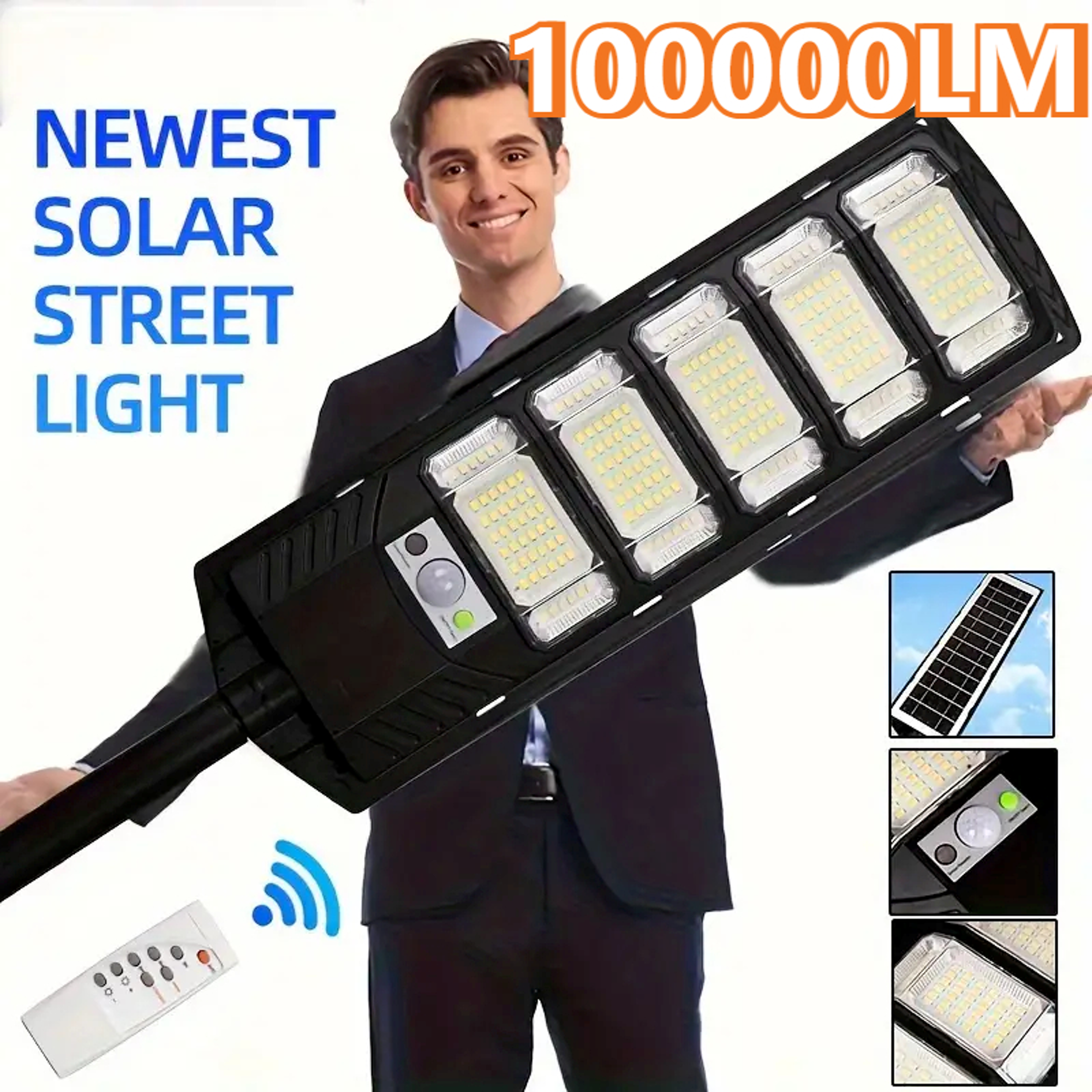 high brightness solar street light dusk to dawn outdoor security lamp with remote