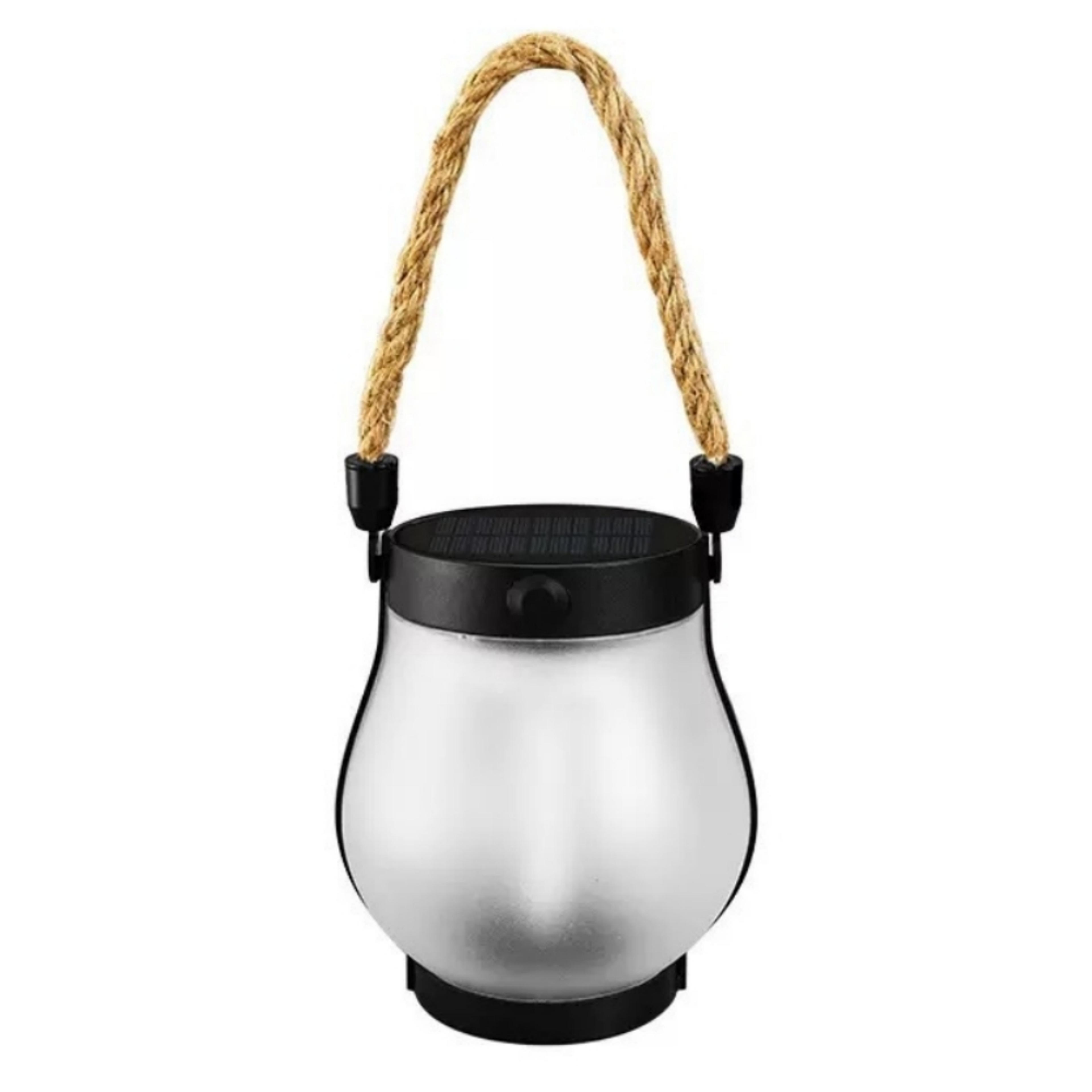 solar flickering flame lantern usb c waterproof outdoor hanging garden light