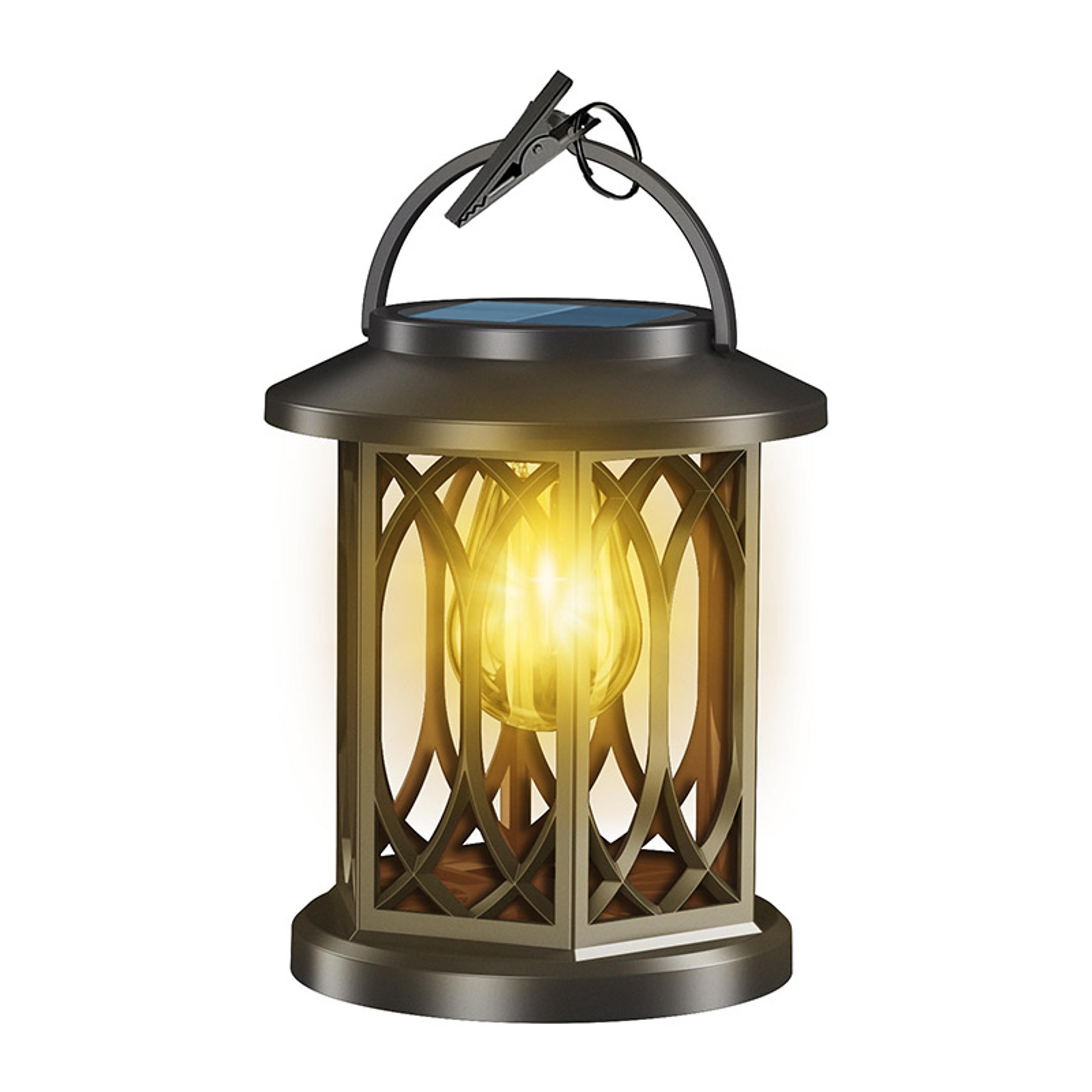 dancing flame solar lantern waterproof outdoor hanging garden light