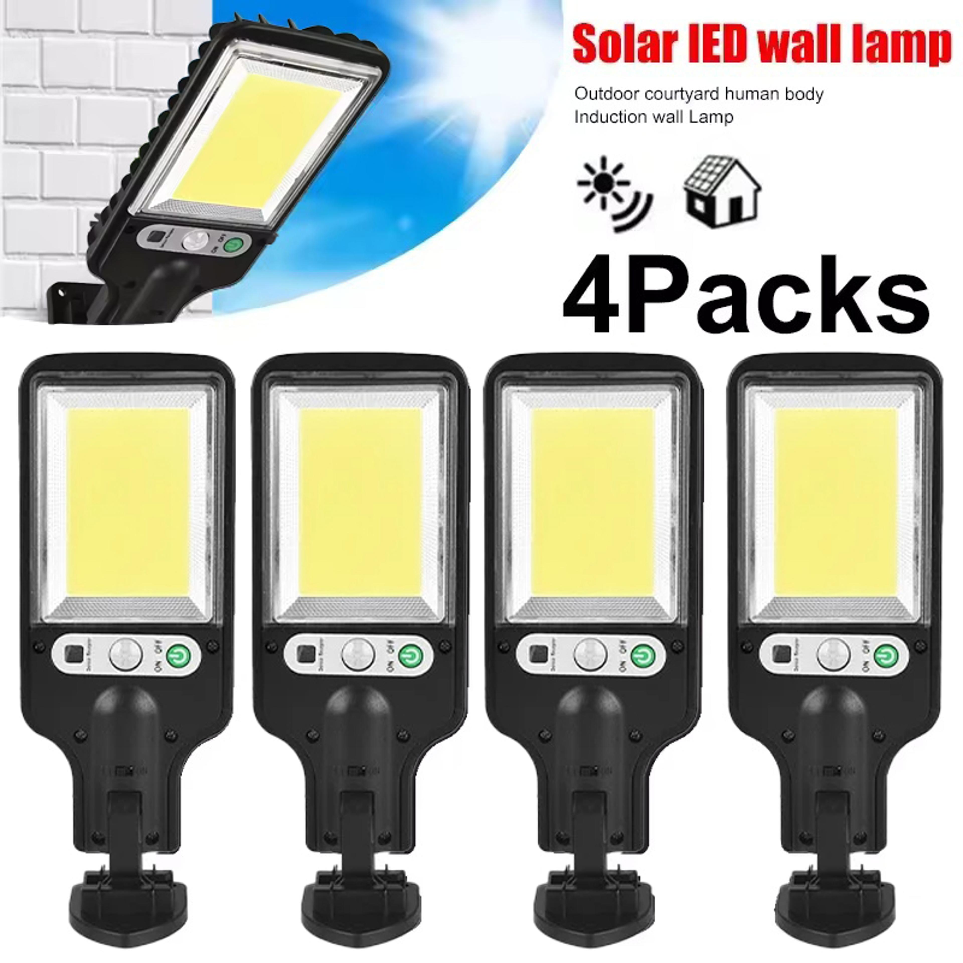 solar motion sensor wall light weatherproof outdoor led light for garden pathway fence