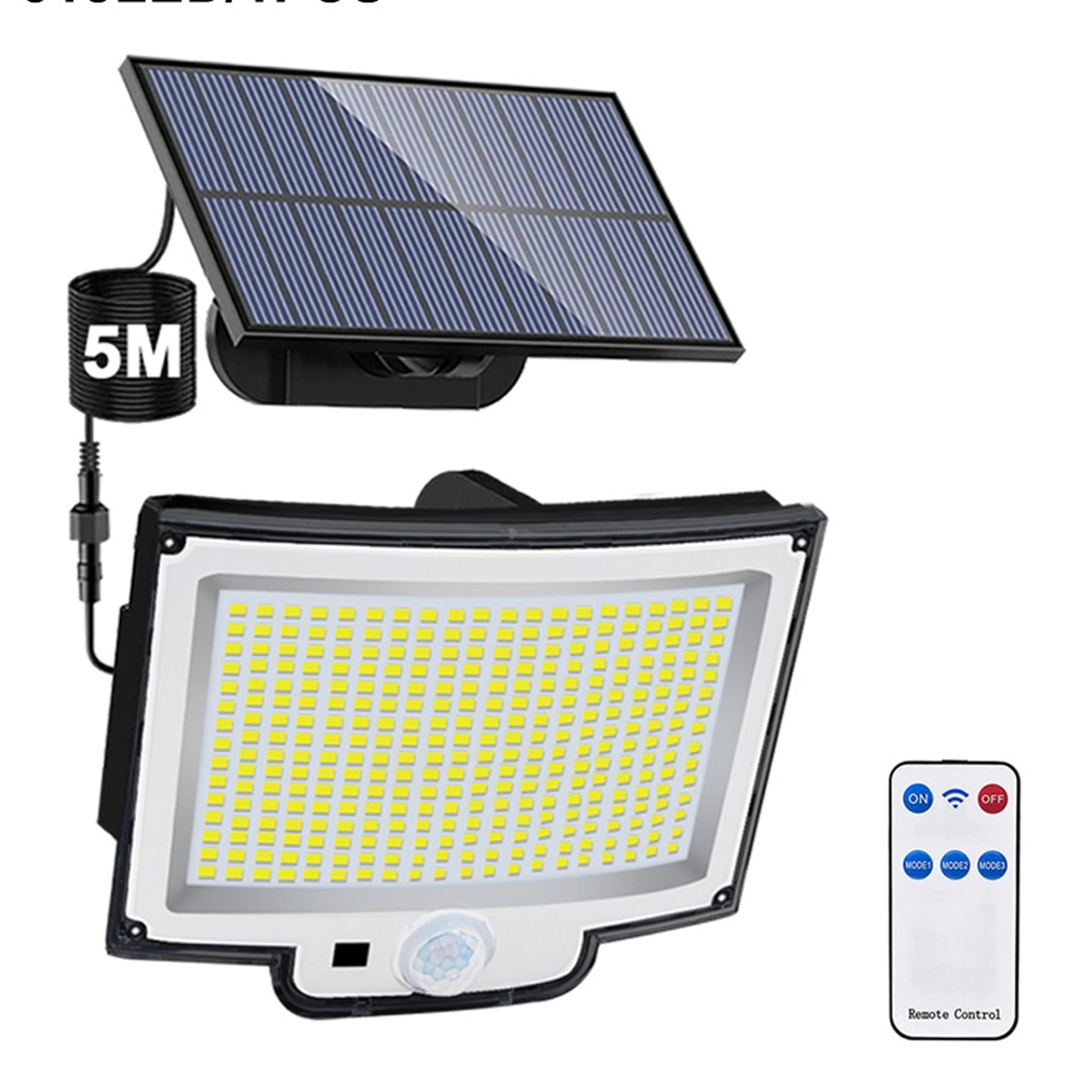 348 led solar security light waterproof outdoor motion sensor spotlight for garden garage