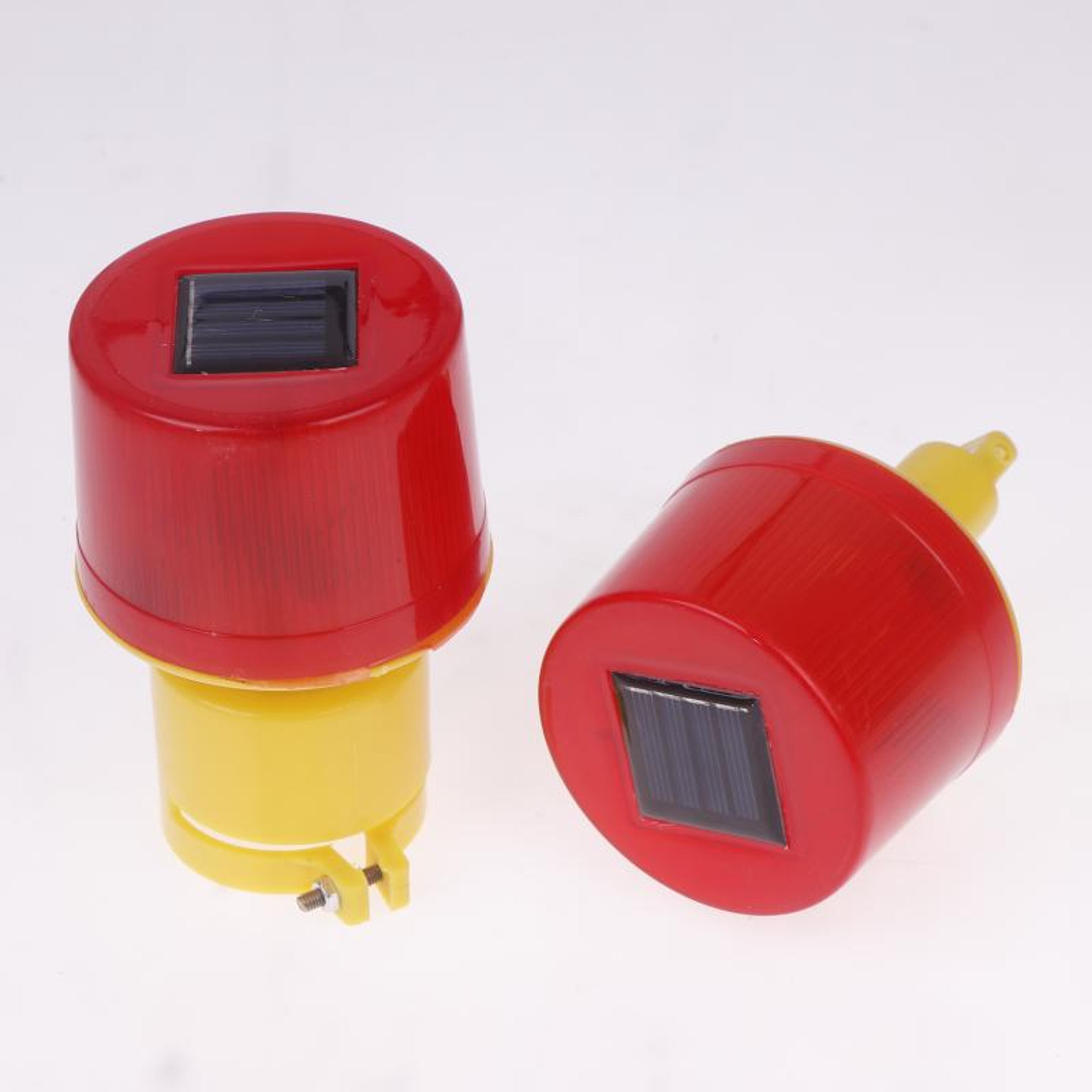 solar led warning light traffic construction crane emergency beacon