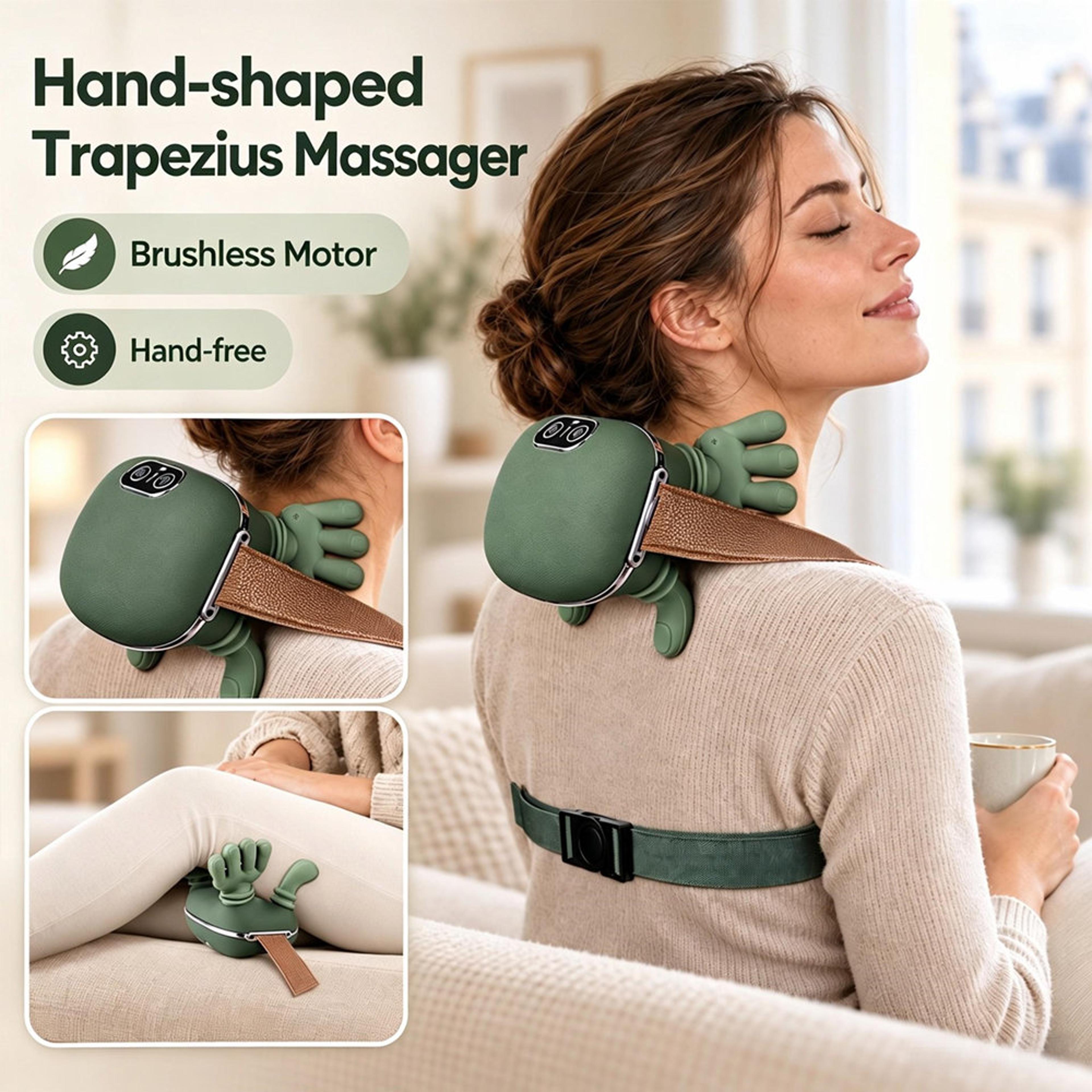 bionic finger wireless neck massager with heat and deep kneading