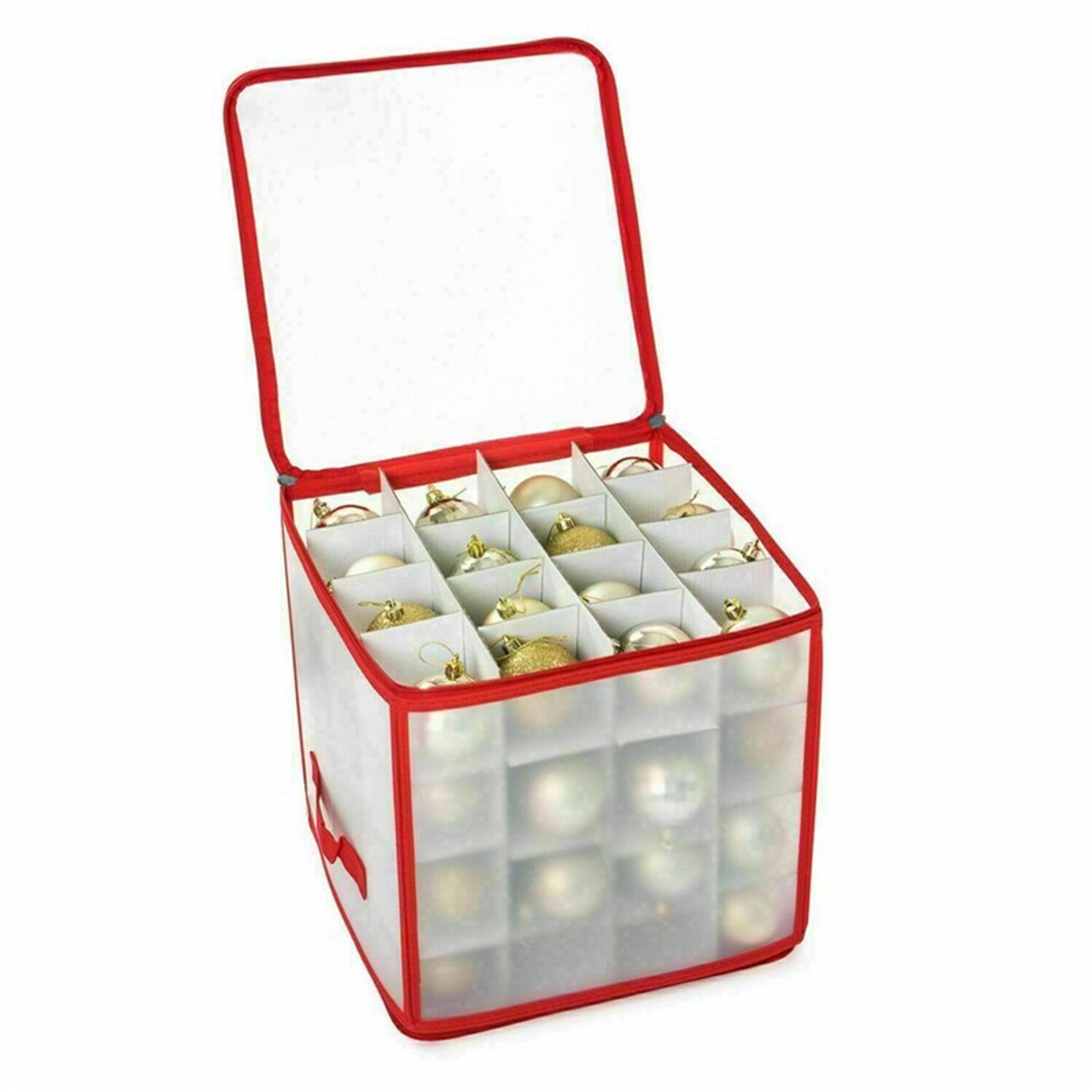64 grid christmas ornament storage box collapsible bauble storage organizer