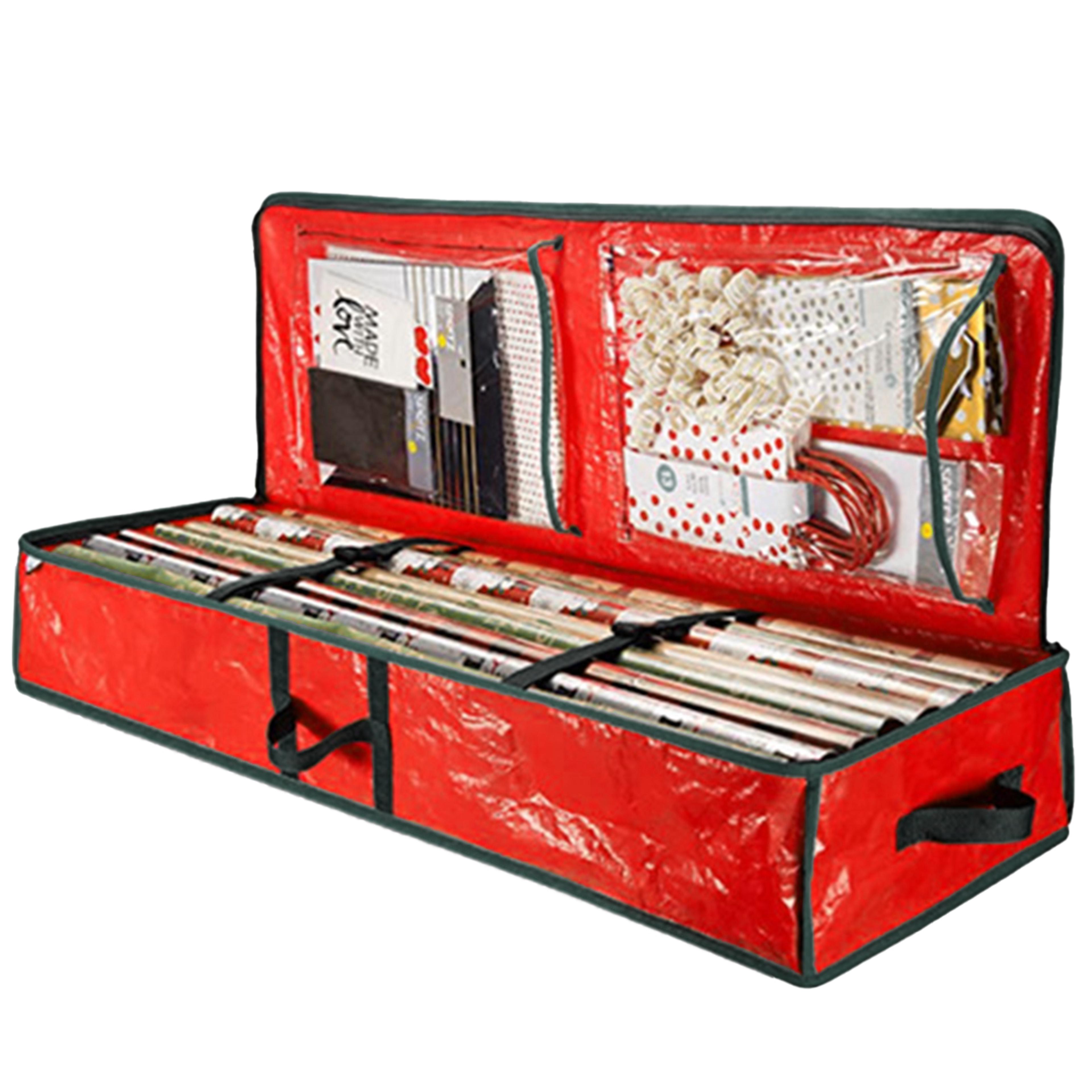 christmas wrapping paper storage organizer large gift wrap storage bag
