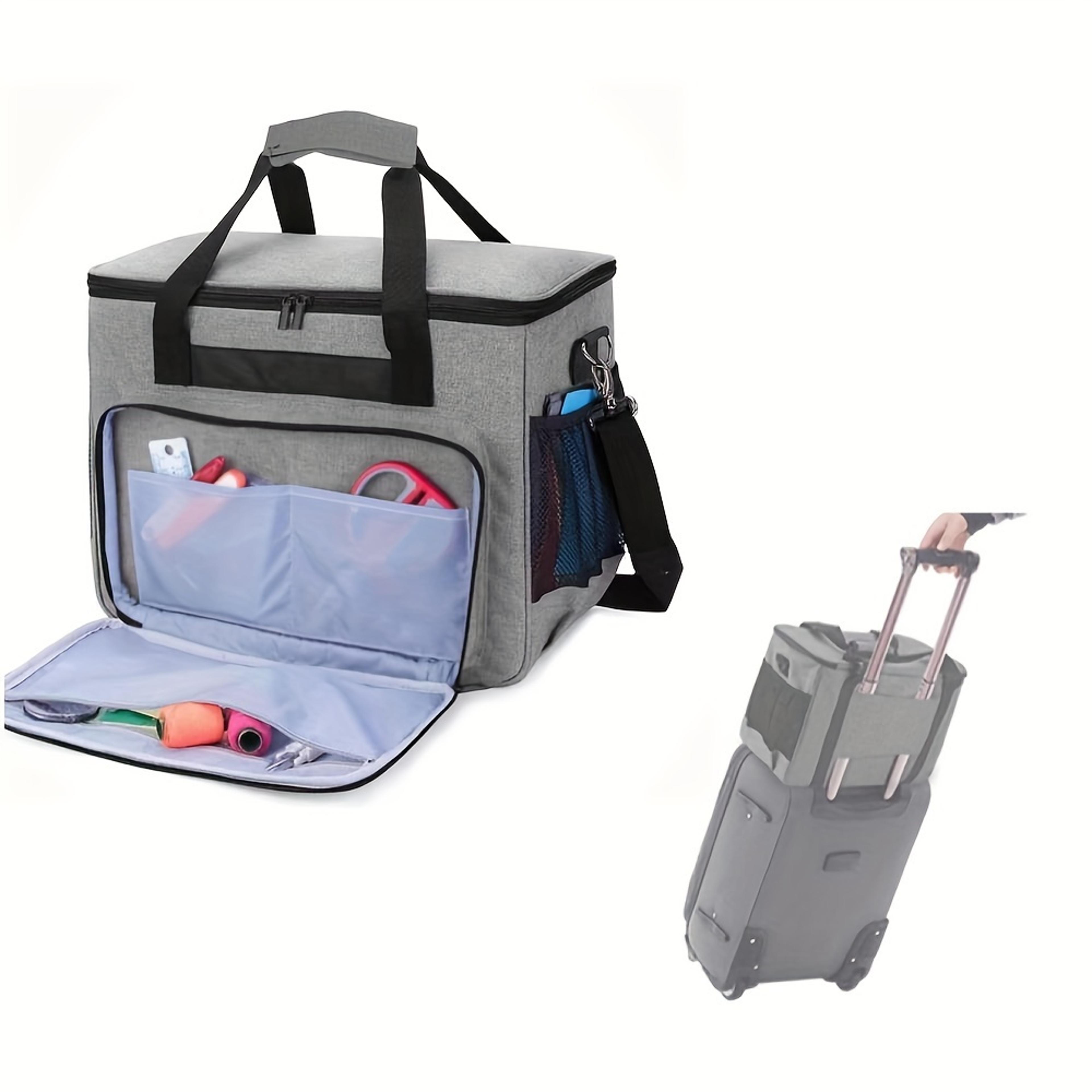 padded sewing machine carrying case with accessory organizer and travel tote