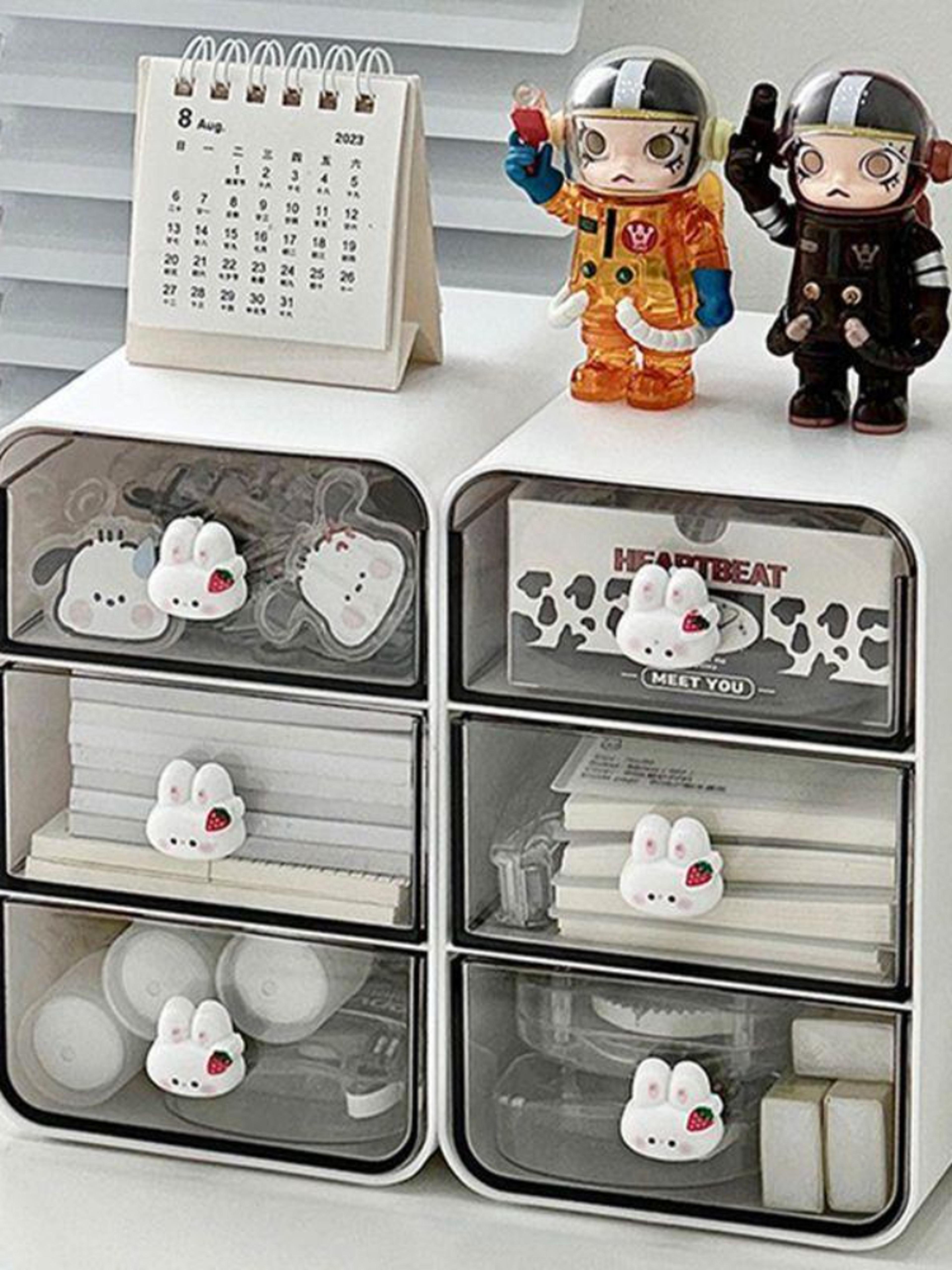 clear desktop storage box desk organizer for stationery cosmetics and accessories