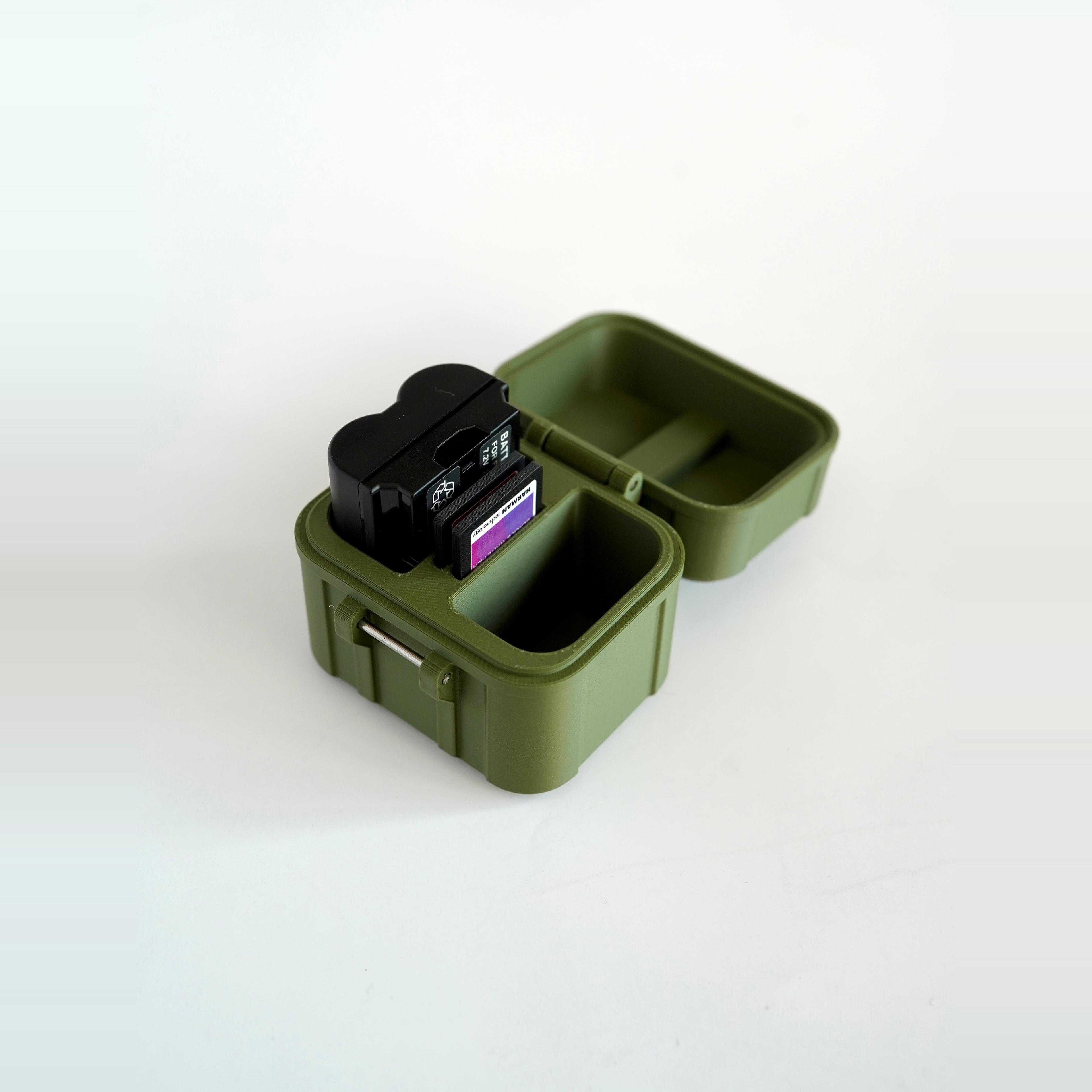 w126 w235 battery case with memory card storage portable camera organizer