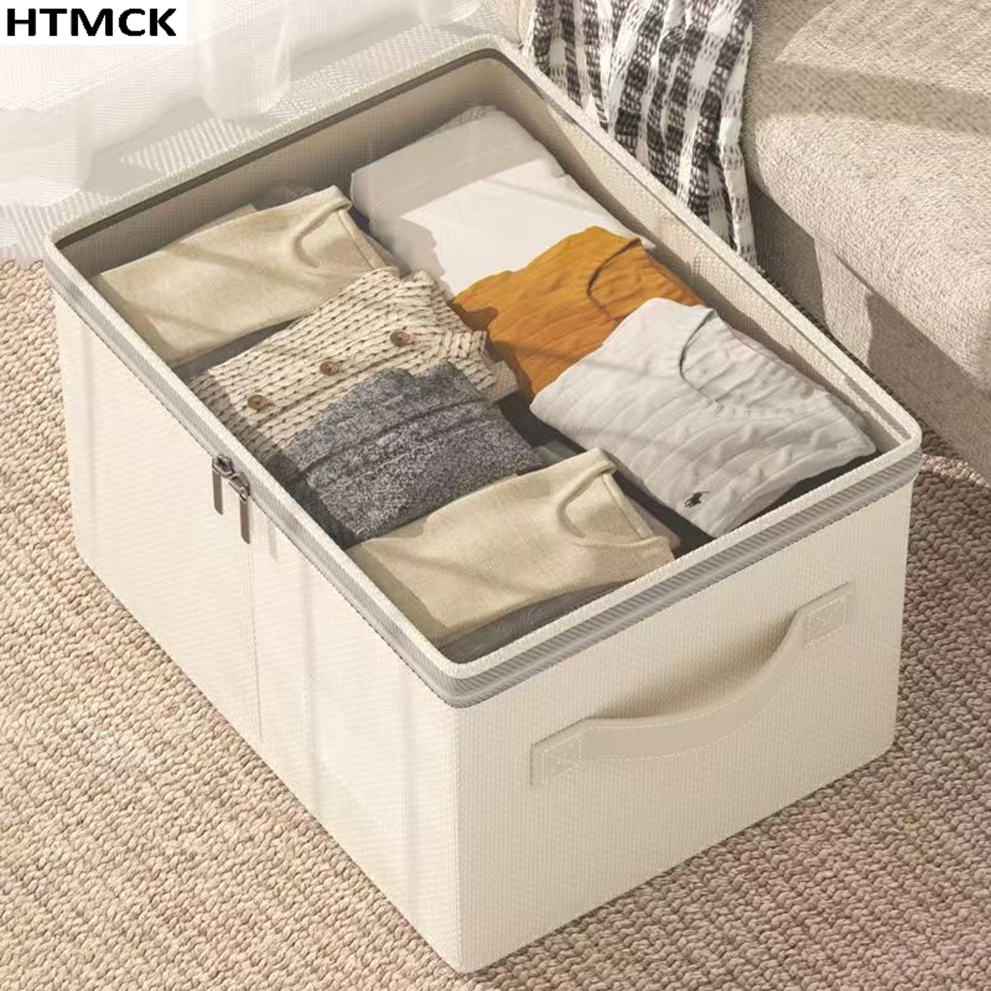 large capacity foldable clothing storage box with lid wardrobe quilt organizer